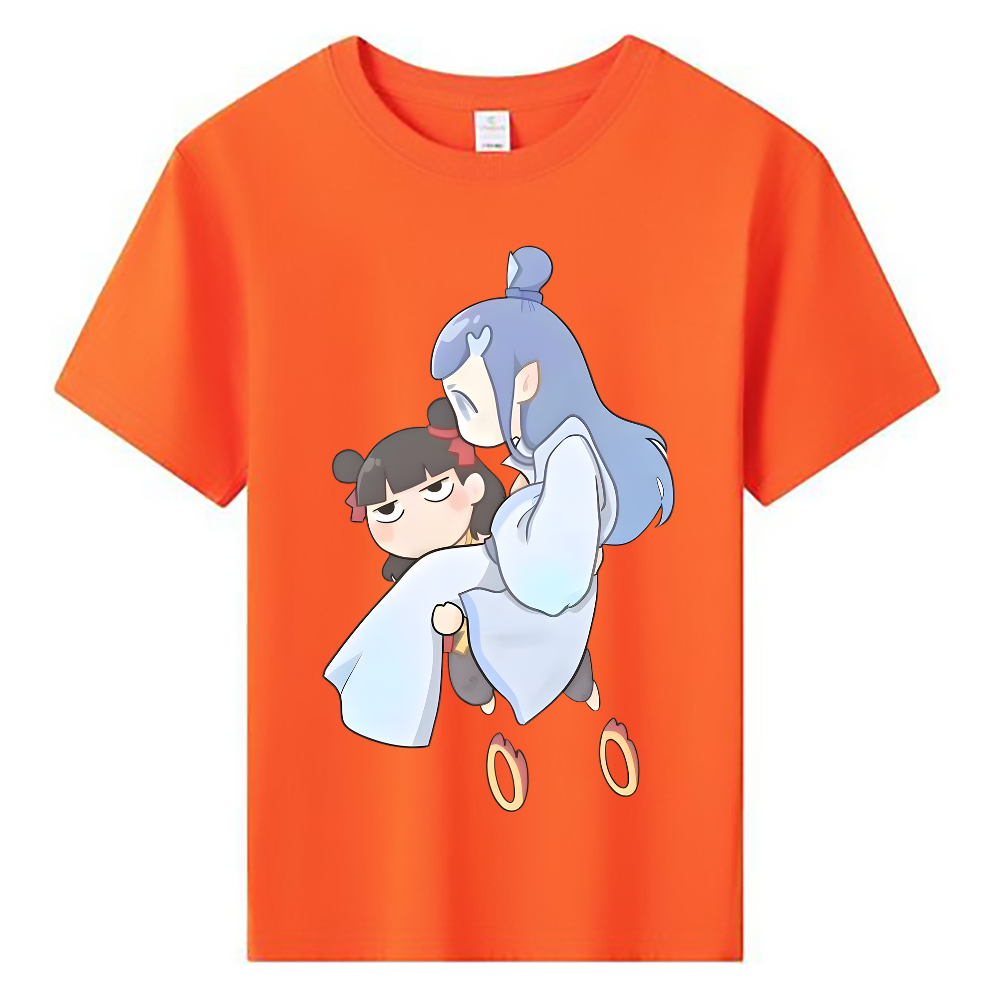 （画像用） Ne Zha 2 ナタ 魔童の大暴れ 綿100％キッズTシャツ（フロントプリント）