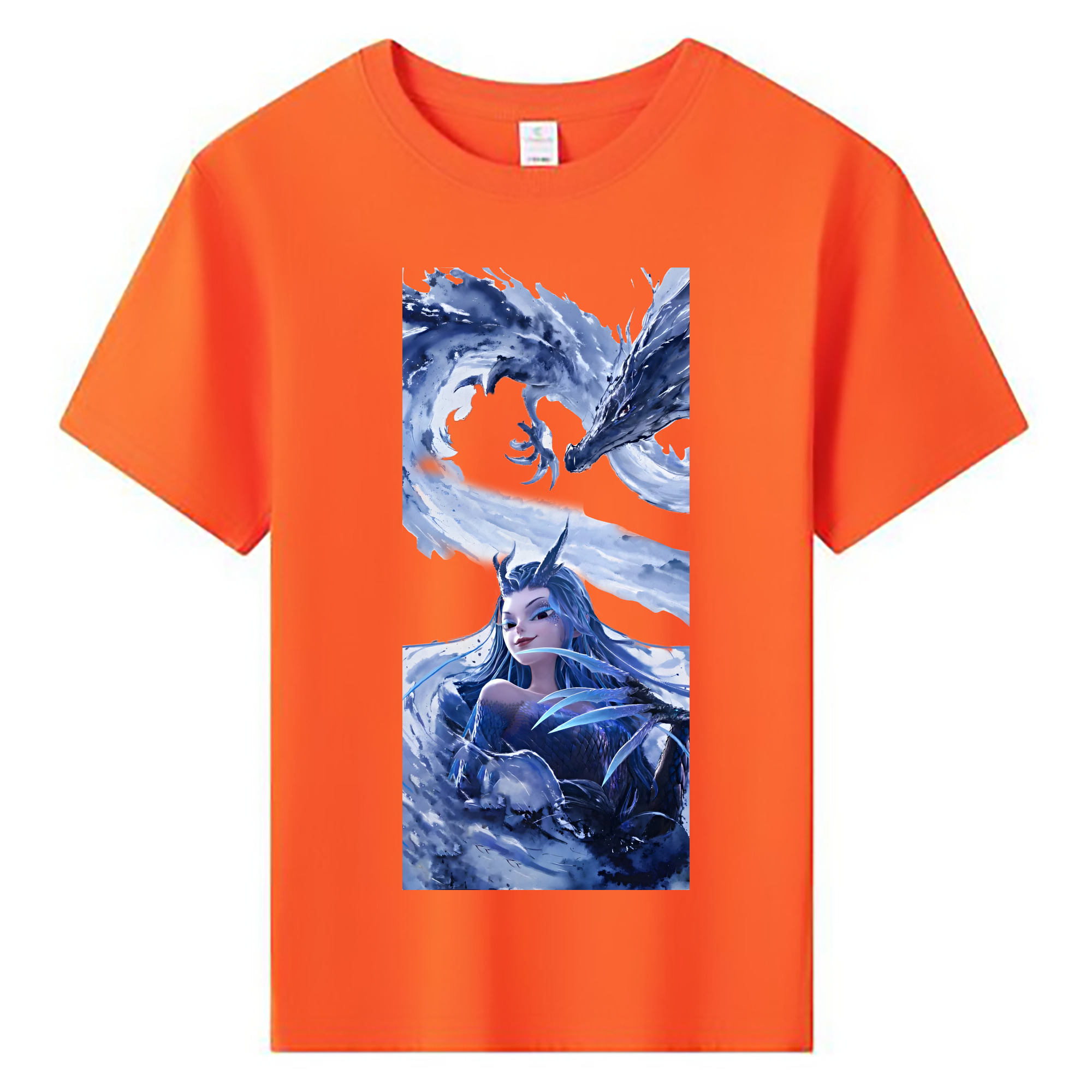（画像用） Ne Zha 2 ナタ 魔童の大暴れ 綿100％キッズTシャツ（フロントプリント）