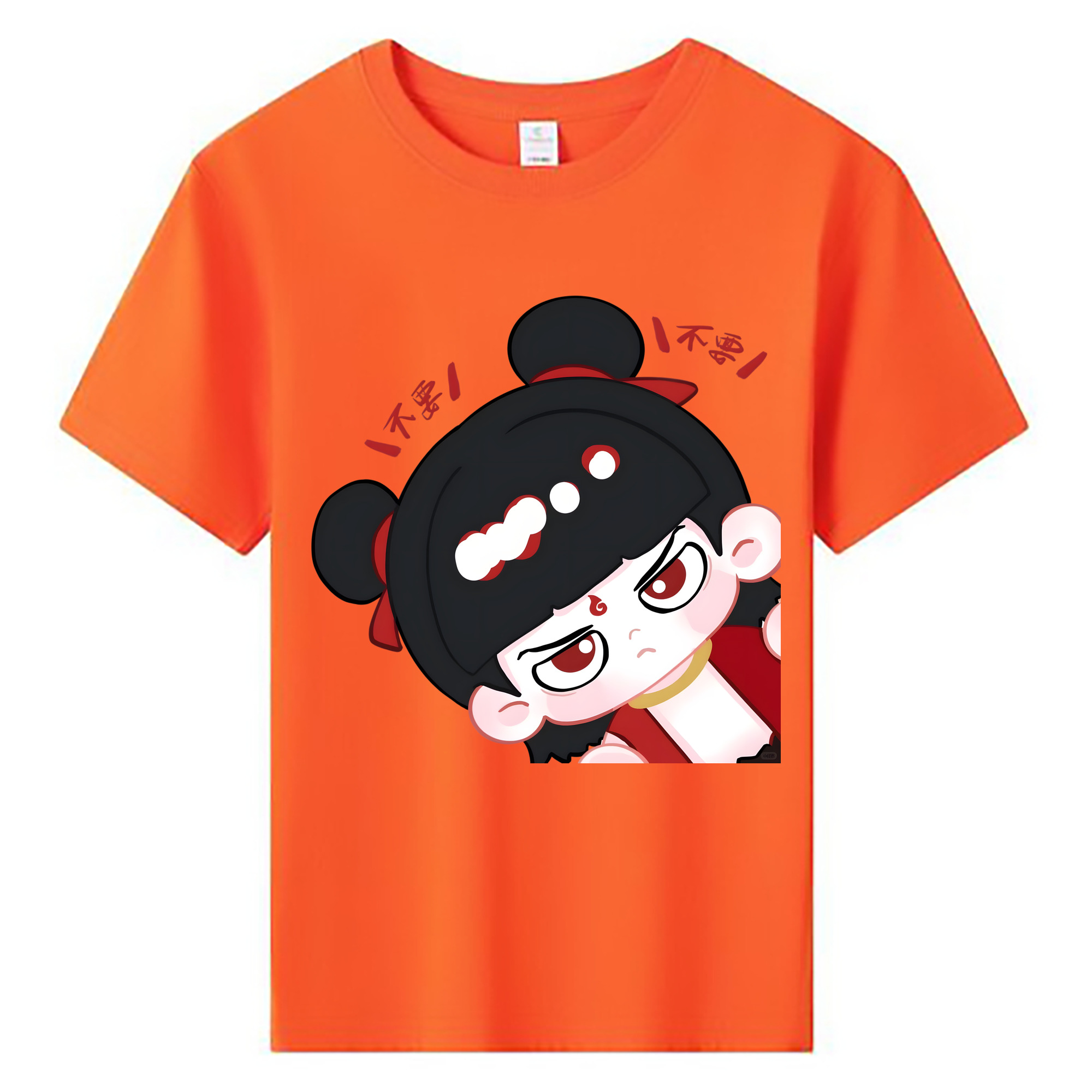 （画像用） Ne Zha 2 ナタ 魔童の大暴れ 綿100％キッズTシャツ（フロントプリント）
