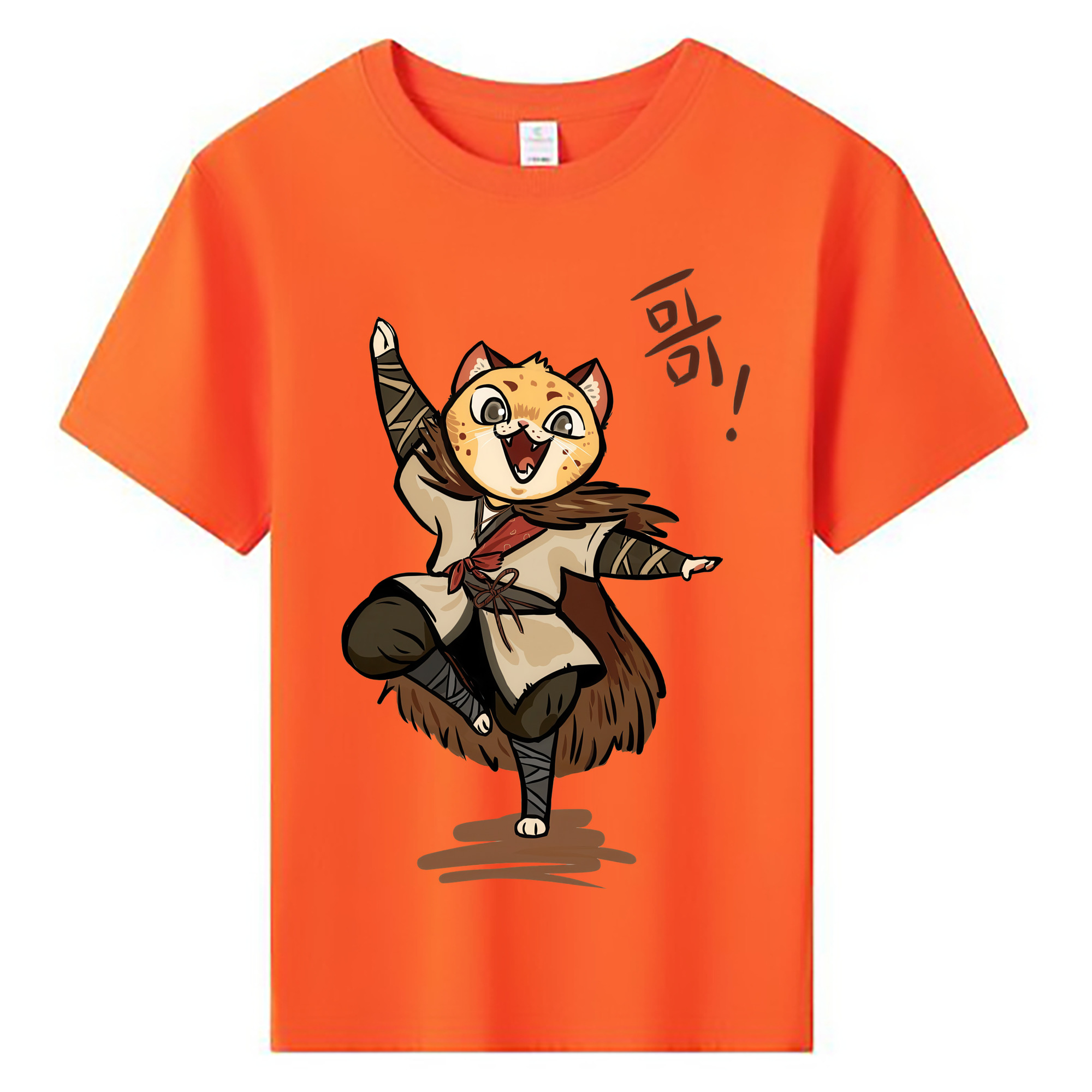 （画像用） Ne Zha 2 ナタ 魔童の大暴れ 綿100％キッズTシャツ（フロントプリント）
