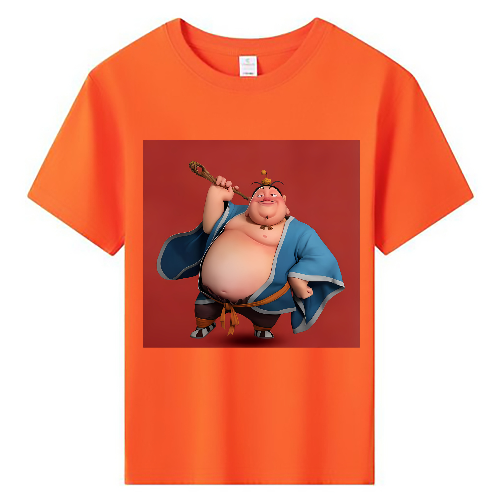 （画像用） Ne Zha 2 ナタ 魔童の大暴れ 綿100％キッズTシャツ（フロントプリント）