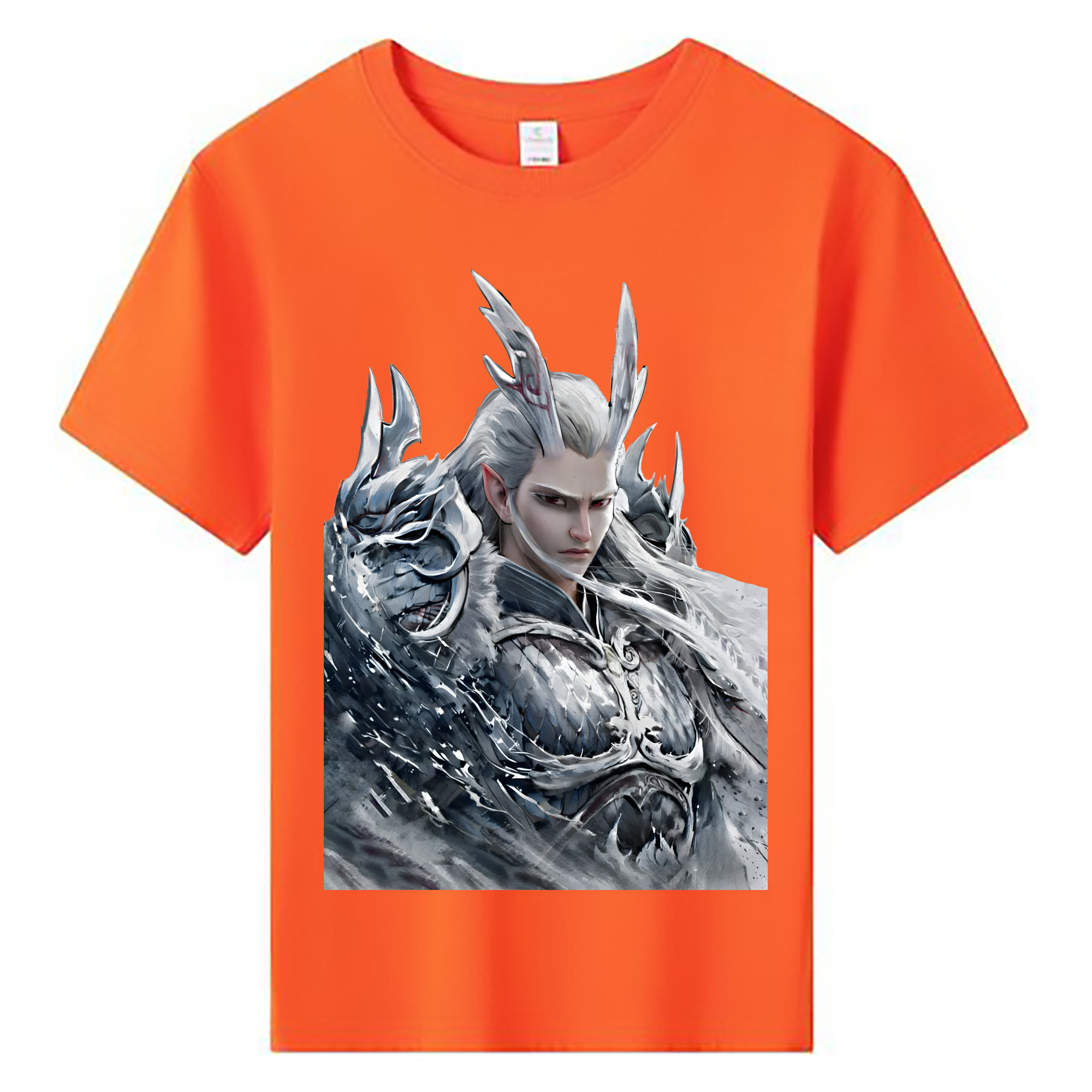 （画像用） Ne Zha 2 ナタ 魔童の大暴れ 綿100％キッズTシャツ（フロントプリント）