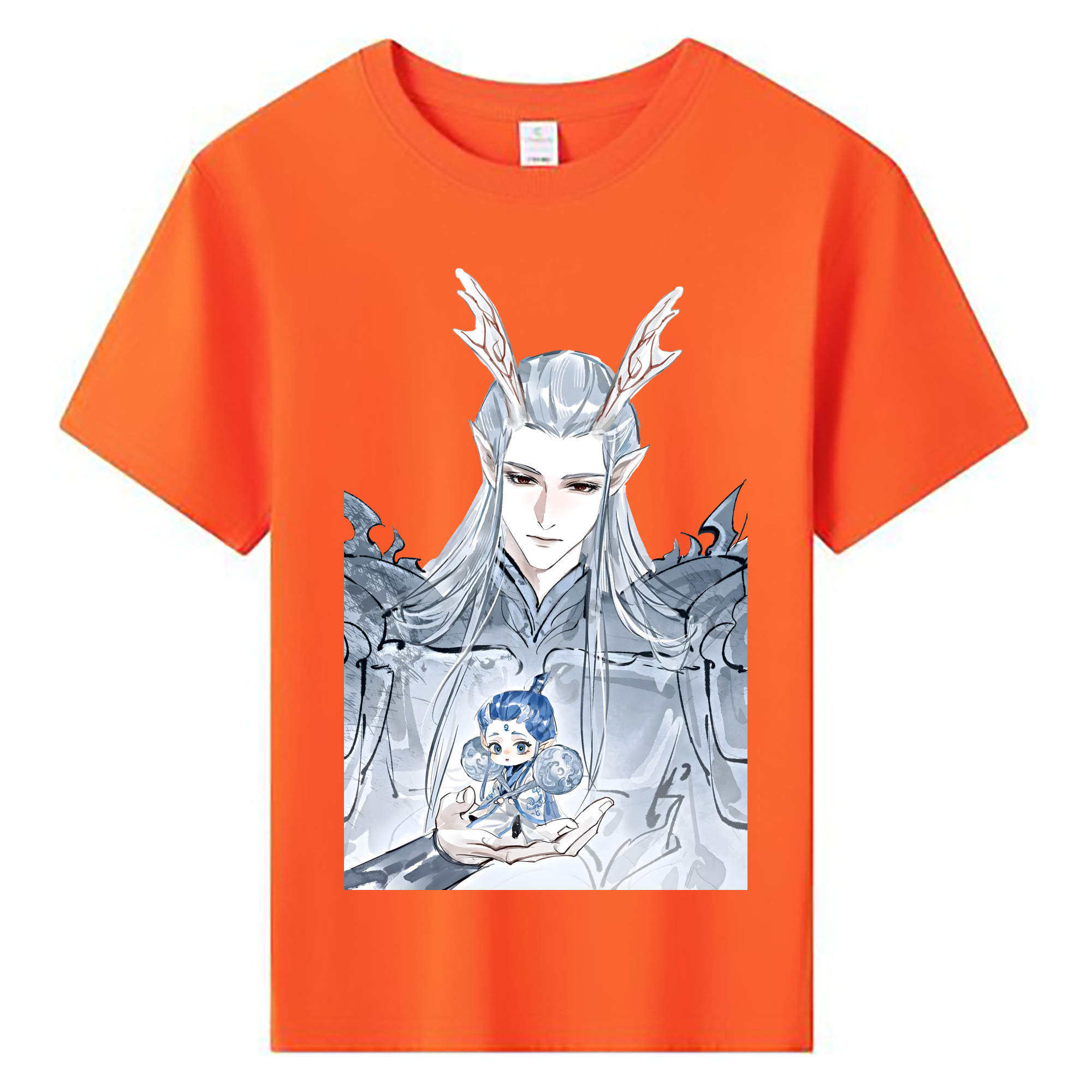 （画像用） Ne Zha 2 ナタ 魔童の大暴れ 綿100％キッズTシャツ（フロントプリント）
