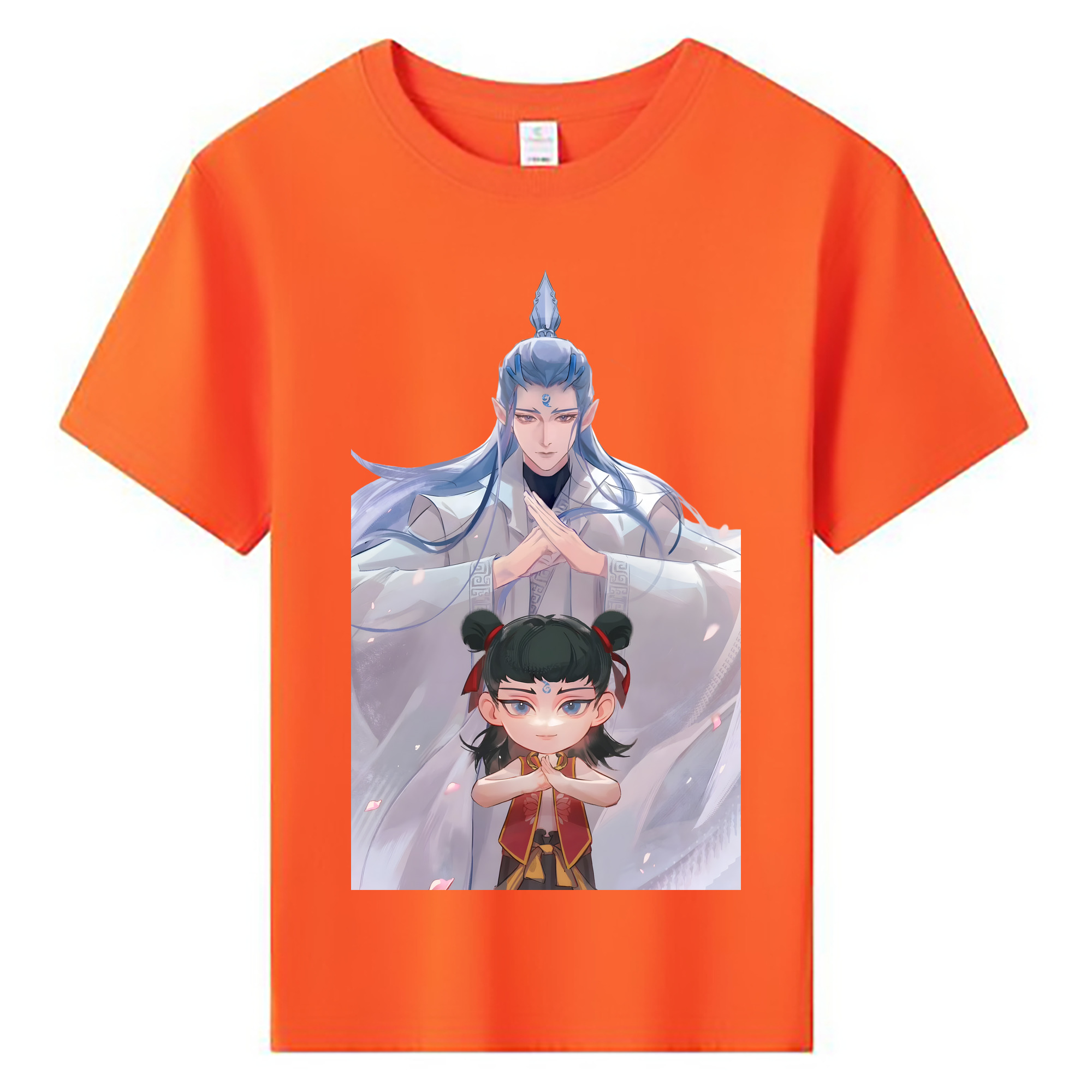 （画像用） Ne Zha 2 ナタ 魔童の大暴れ 綿100％キッズTシャツ（フロントプリント）