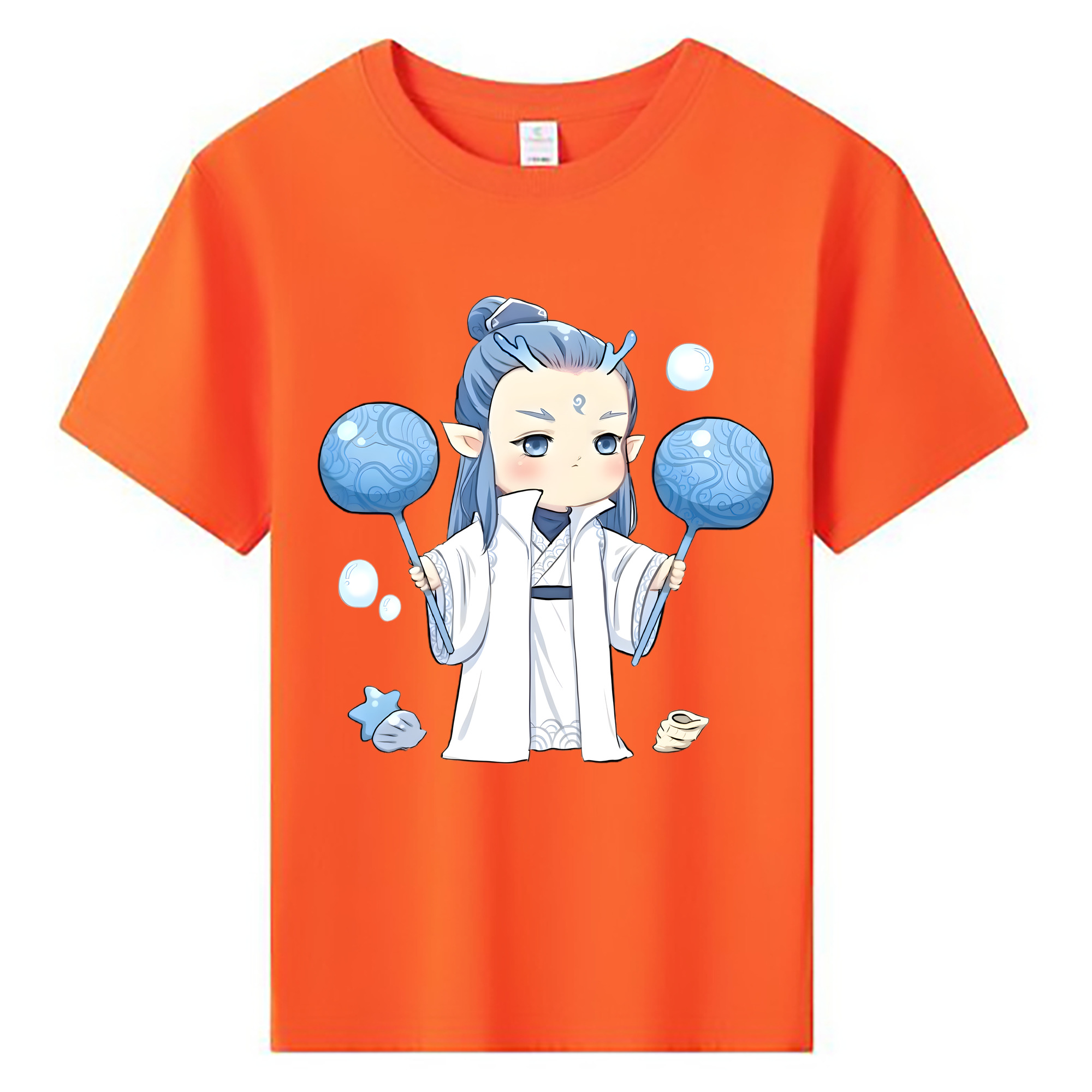 （画像用） Ne Zha 2 ナタ 魔童の大暴れ 綿100％キッズTシャツ（フロントプリント）