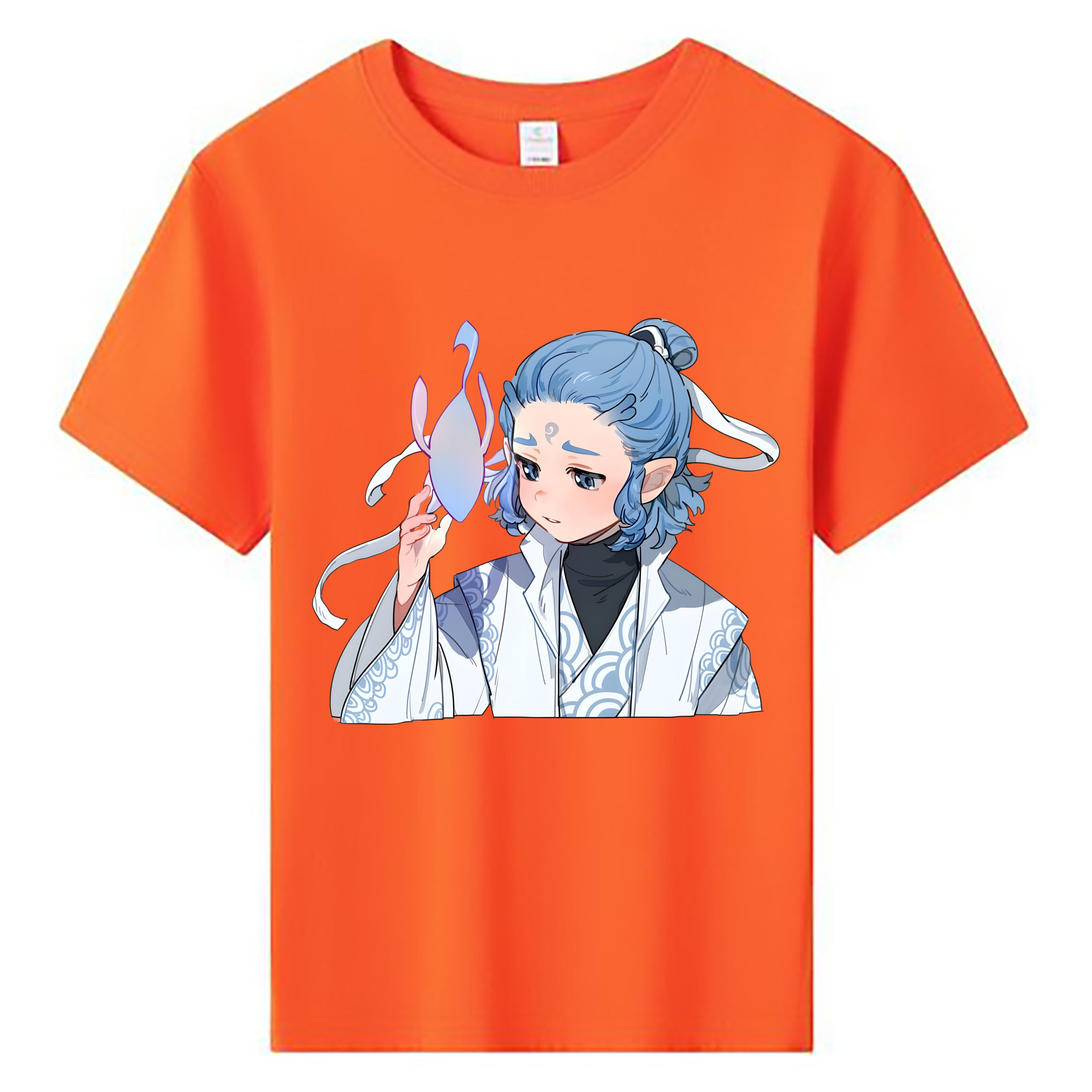 （画像用） Ne Zha 2 ナタ 魔童の大暴れ 綿100％キッズTシャツ（フロントプリント）