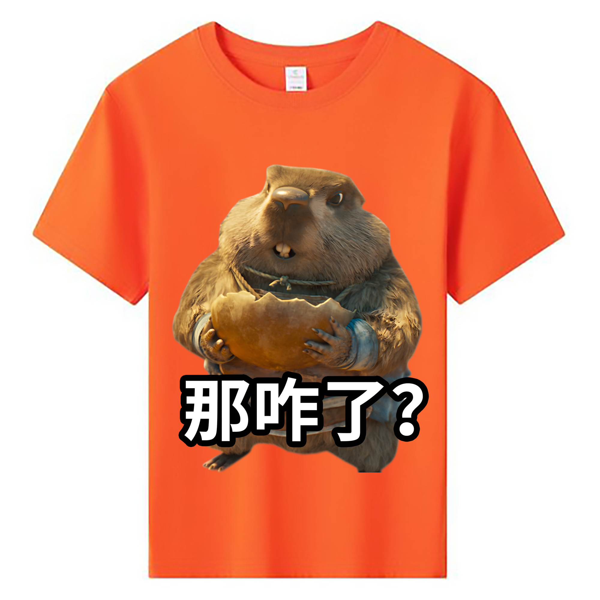 （画像用） Ne Zha 2 ナタ 魔童の大暴れ 綿100％キッズTシャツ（フロントプリント）