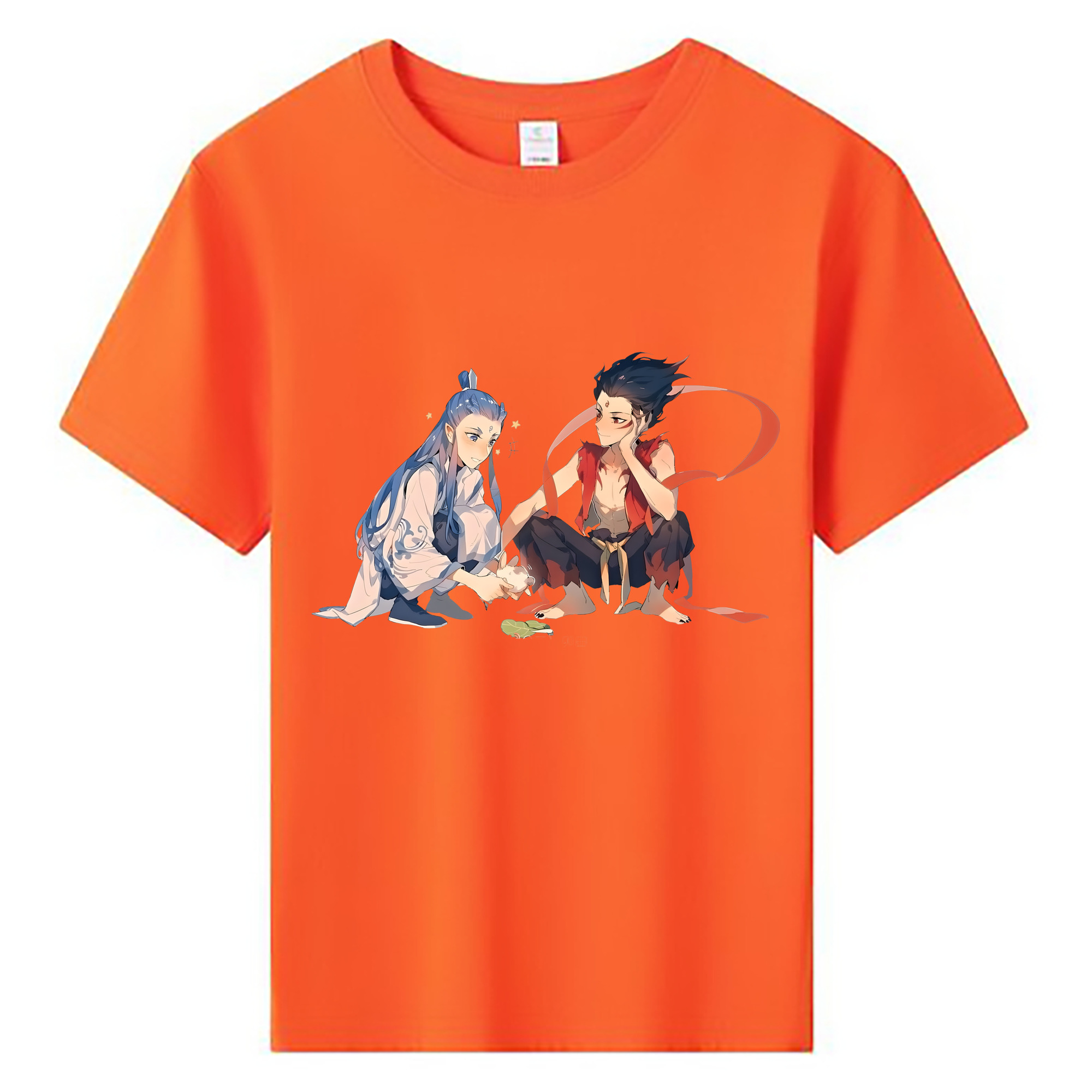 （画像用） Ne Zha 2 ナタ 魔童の大暴れ 綿100％キッズTシャツ（フロントプリント）
