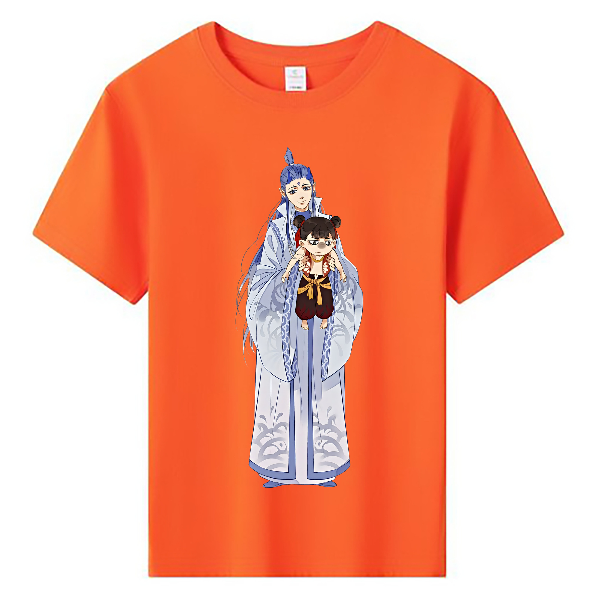 （画像用） Ne Zha 2 ナタ 魔童の大暴れ 綿100％キッズTシャツ（フロントプリント）