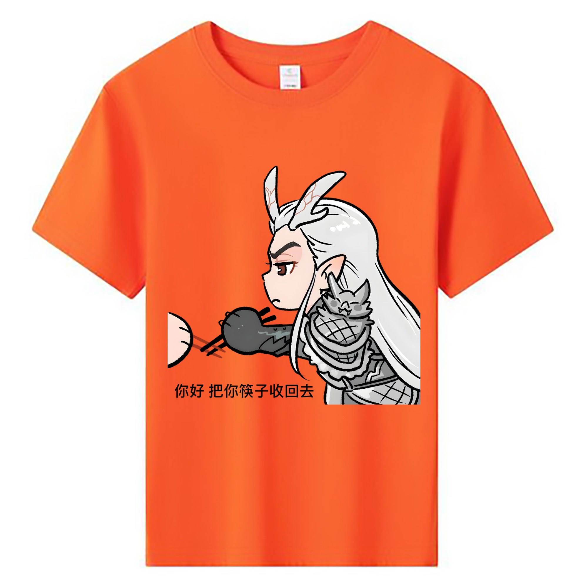 （画像用） Ne Zha 2 ナタ 魔童の大暴れ 綿100％キッズTシャツ（フロントプリント）