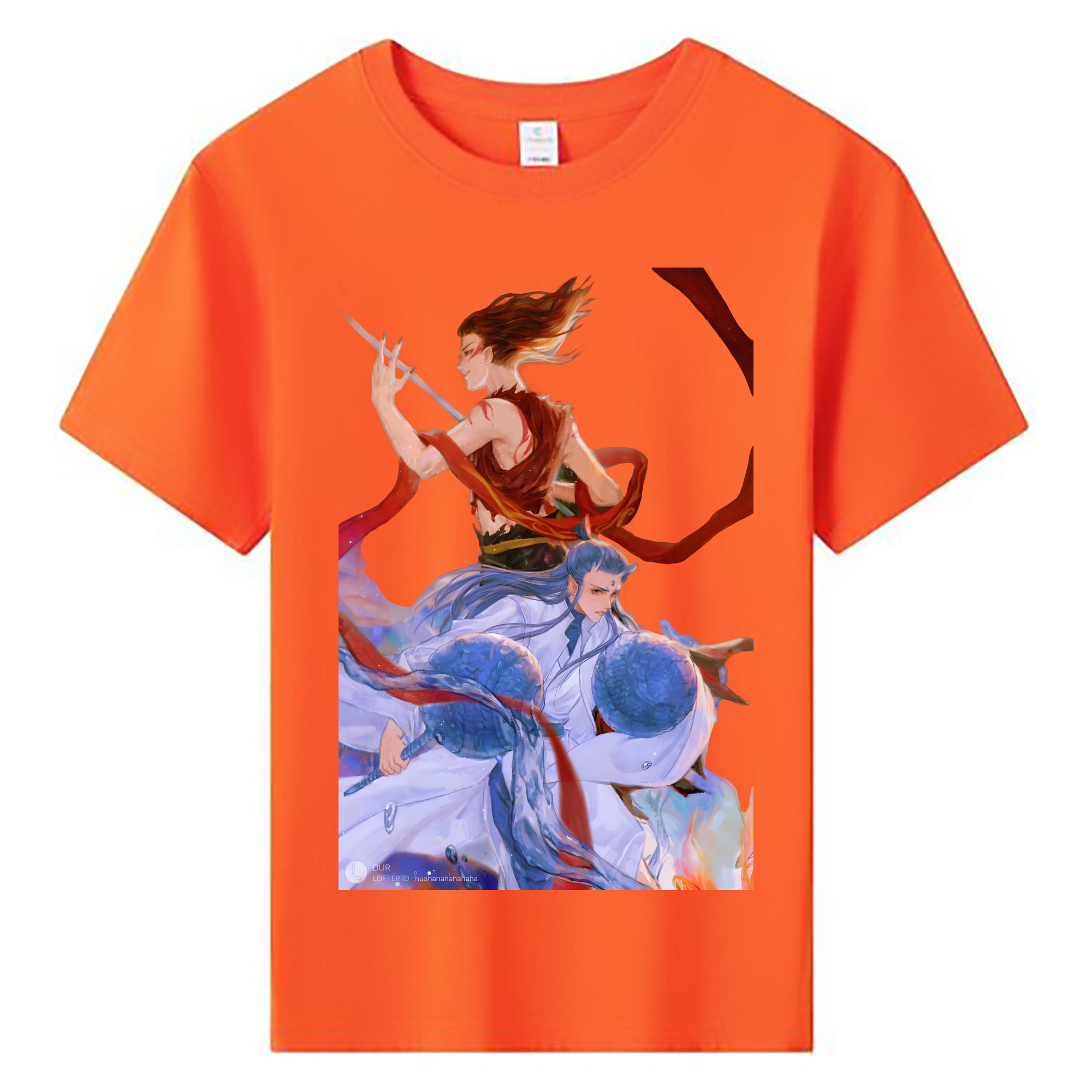 （画像用） Ne Zha 2 ナタ 魔童の大暴れ 綿100％キッズTシャツ（フロントプリント）