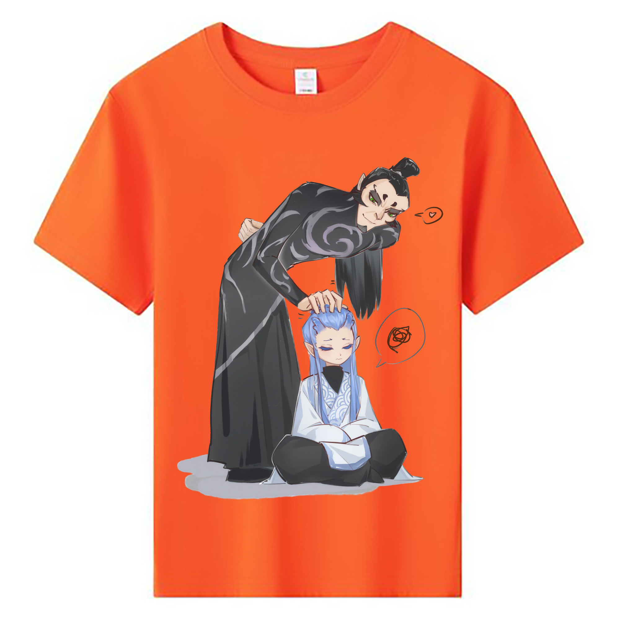 （画像用） Ne Zha 2 ナタ 魔童の大暴れ 綿100％キッズTシャツ（フロントプリント）