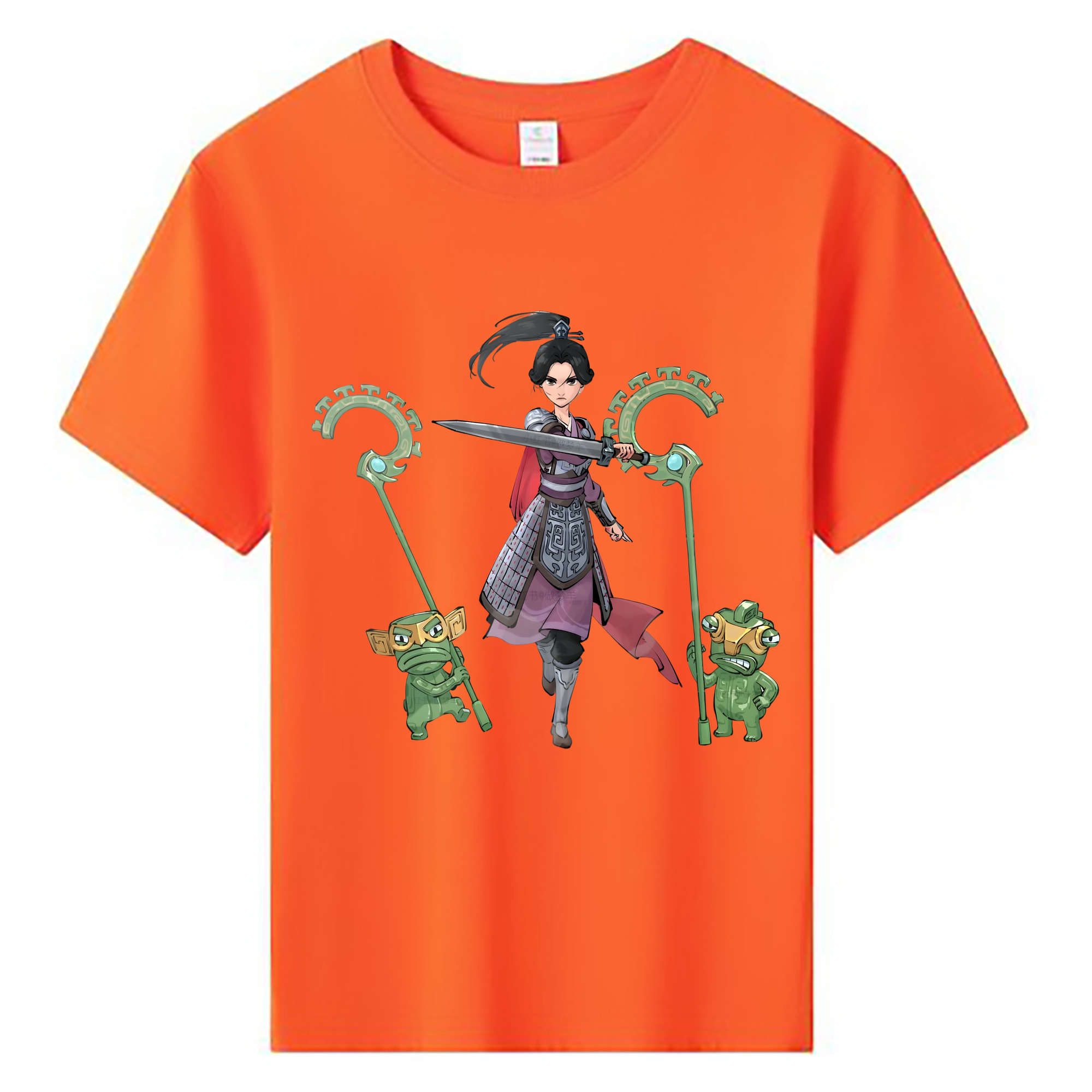 （画像用） Ne Zha 2 ナタ 魔童の大暴れ 綿100％キッズTシャツ（フロントプリント）