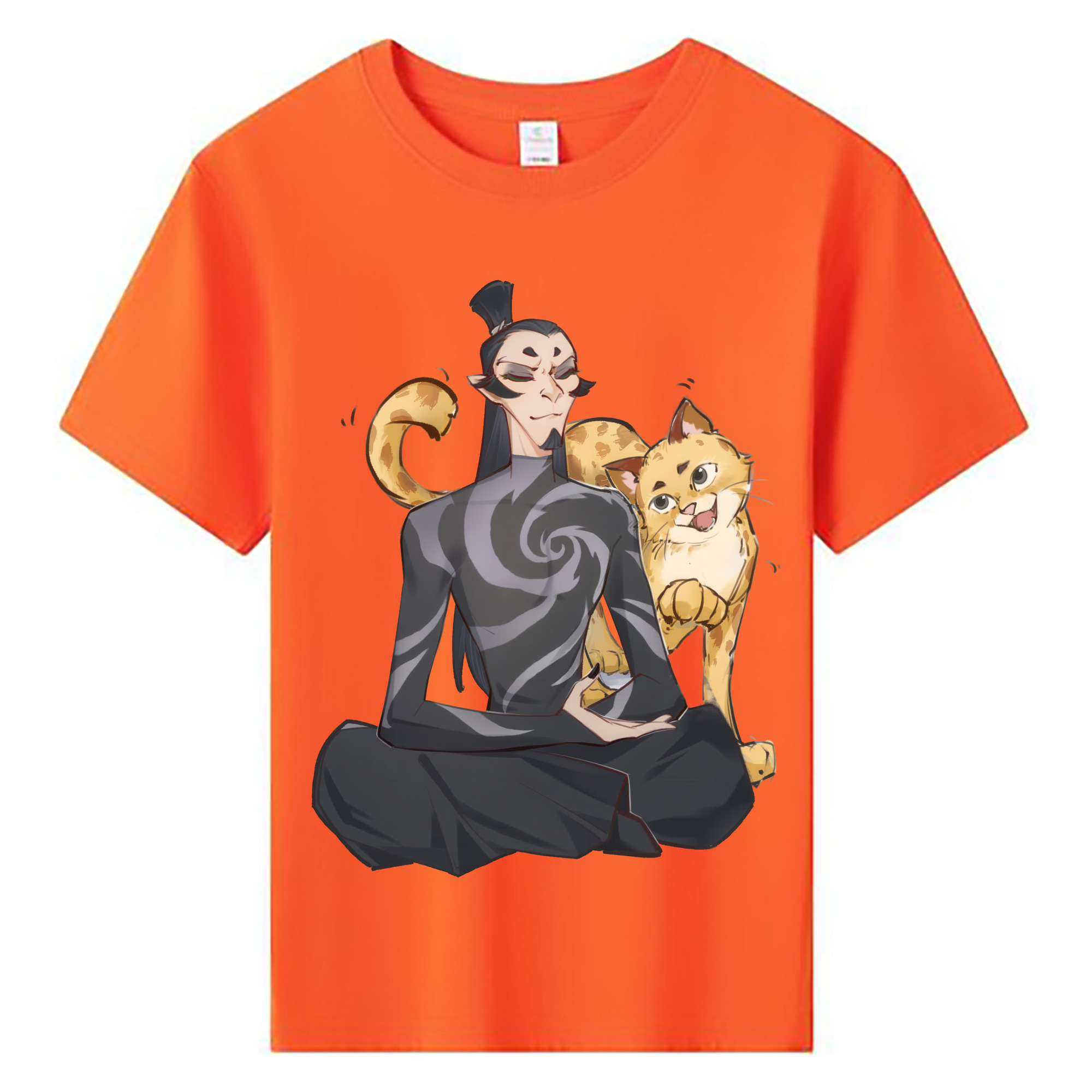 （画像用） Ne Zha 2 ナタ 魔童の大暴れ 綿100％キッズTシャツ（フロントプリント）