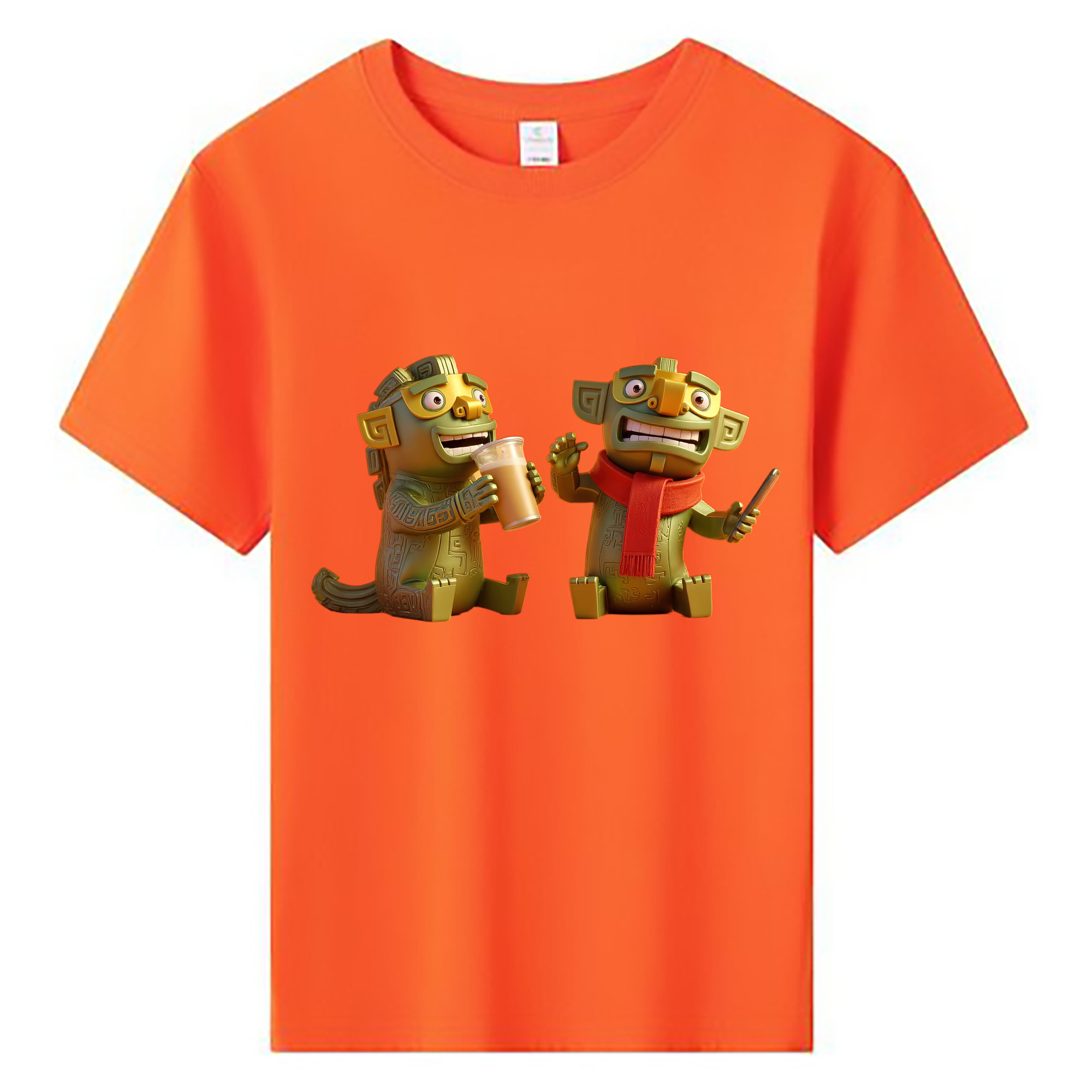 （画像用） Ne Zha 2 ナタ 魔童の大暴れ 綿100％キッズTシャツ（フロントプリント）