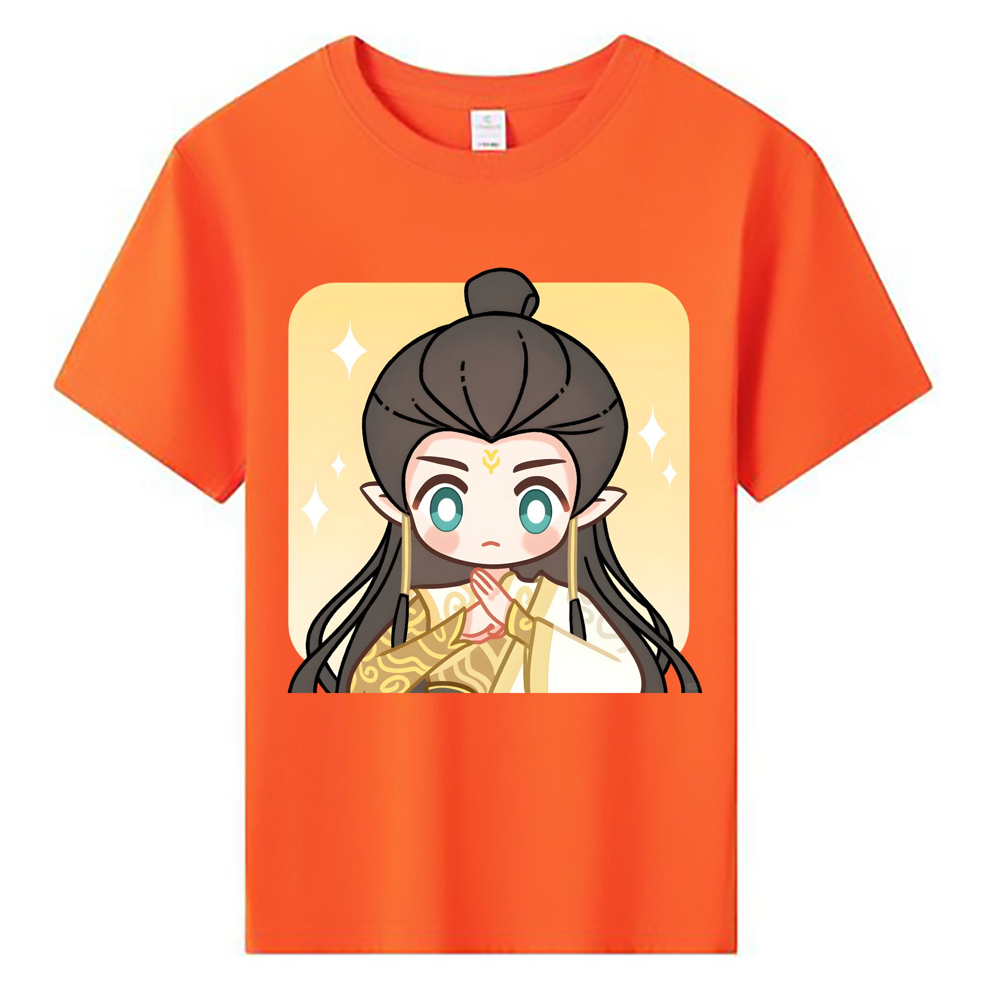 （画像用） Ne Zha 2 ナタ 魔童の大暴れ 綿100％キッズTシャツ（フロントプリント）