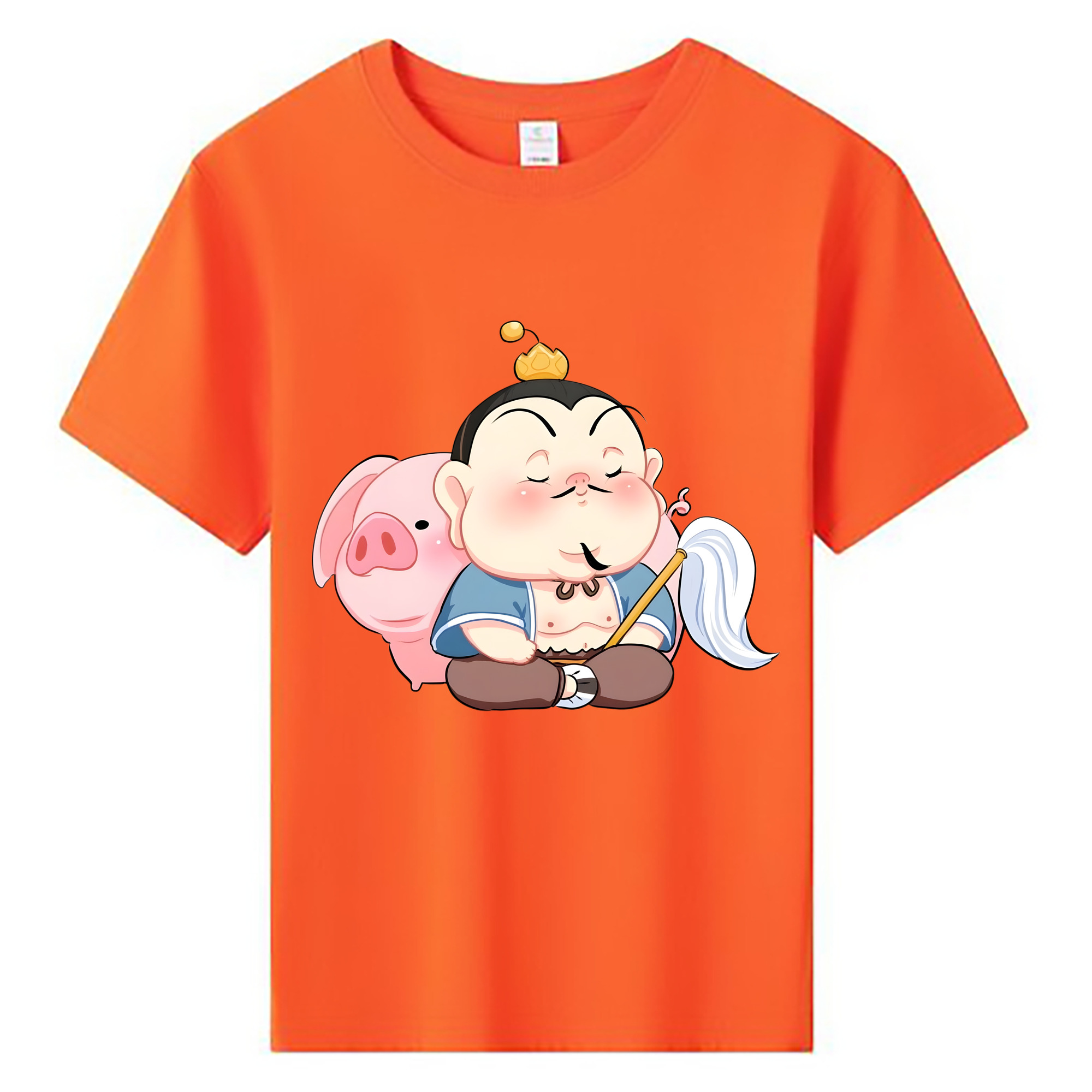 （画像用） Ne Zha 2 ナタ 魔童の大暴れ 綿100％キッズTシャツ（フロントプリント）
