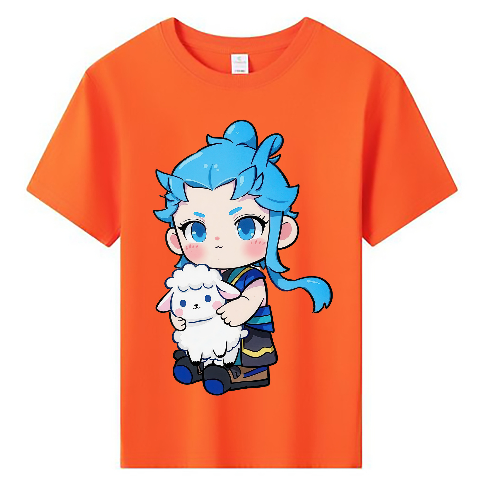 （画像用） Ne Zha 2 ナタ 魔童の大暴れ 綿100％キッズTシャツ（フロントプリント）