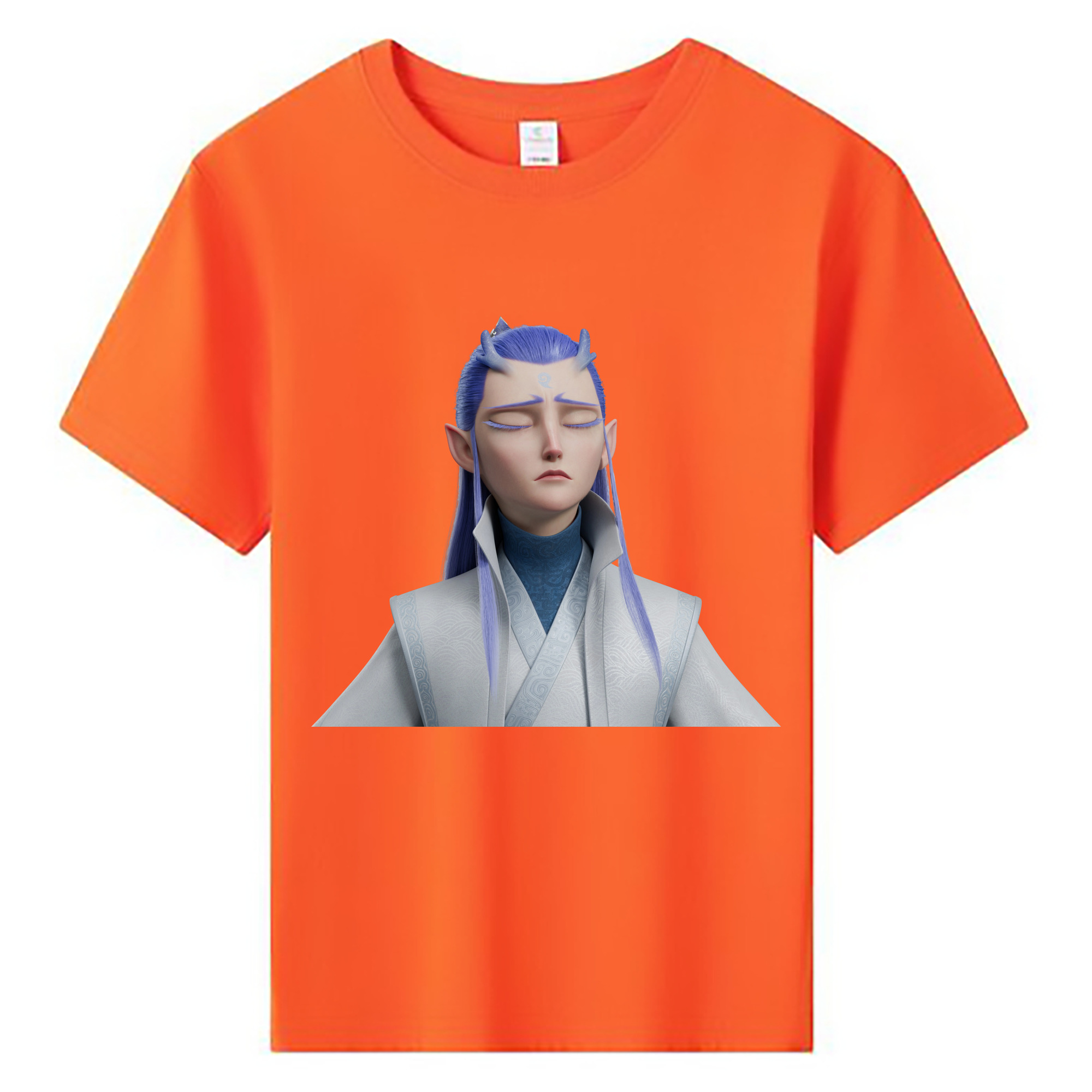 （画像用） Ne Zha 2 ナタ 魔童の大暴れ 綿100％キッズTシャツ（フロントプリント）