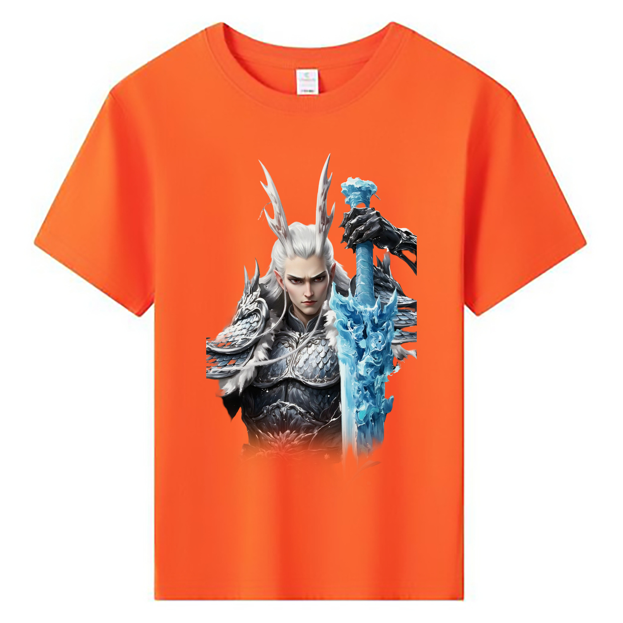 （画像用） Ne Zha 2 ナタ 魔童の大暴れ 綿100％キッズTシャツ（フロントプリント）