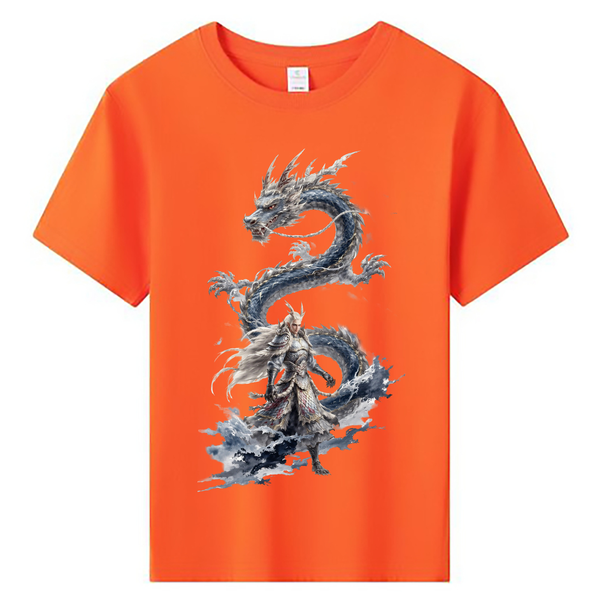 （画像用） Ne Zha 2 ナタ 魔童の大暴れ 綿100％キッズTシャツ（フロントプリント）