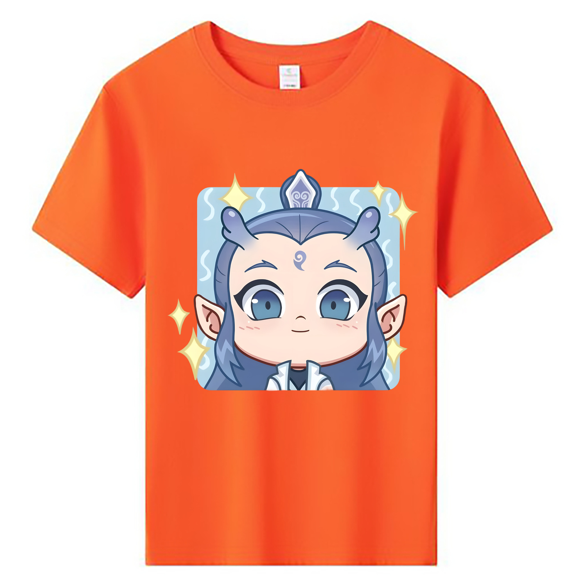 （画像用） Ne Zha 2 ナタ 魔童の大暴れ 綿100％キッズTシャツ（フロントプリント）