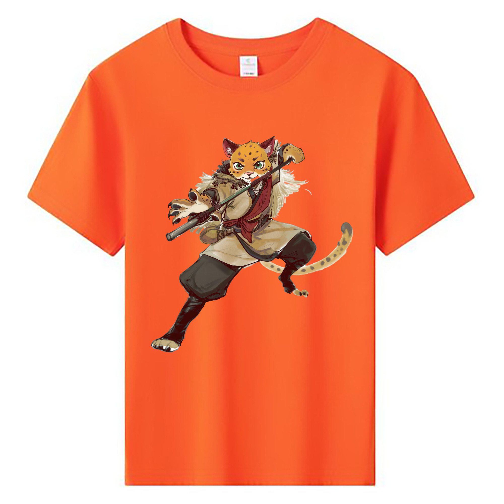 （画像用） Ne Zha 2 ナタ 魔童の大暴れ 綿100％キッズTシャツ（フロントプリント）