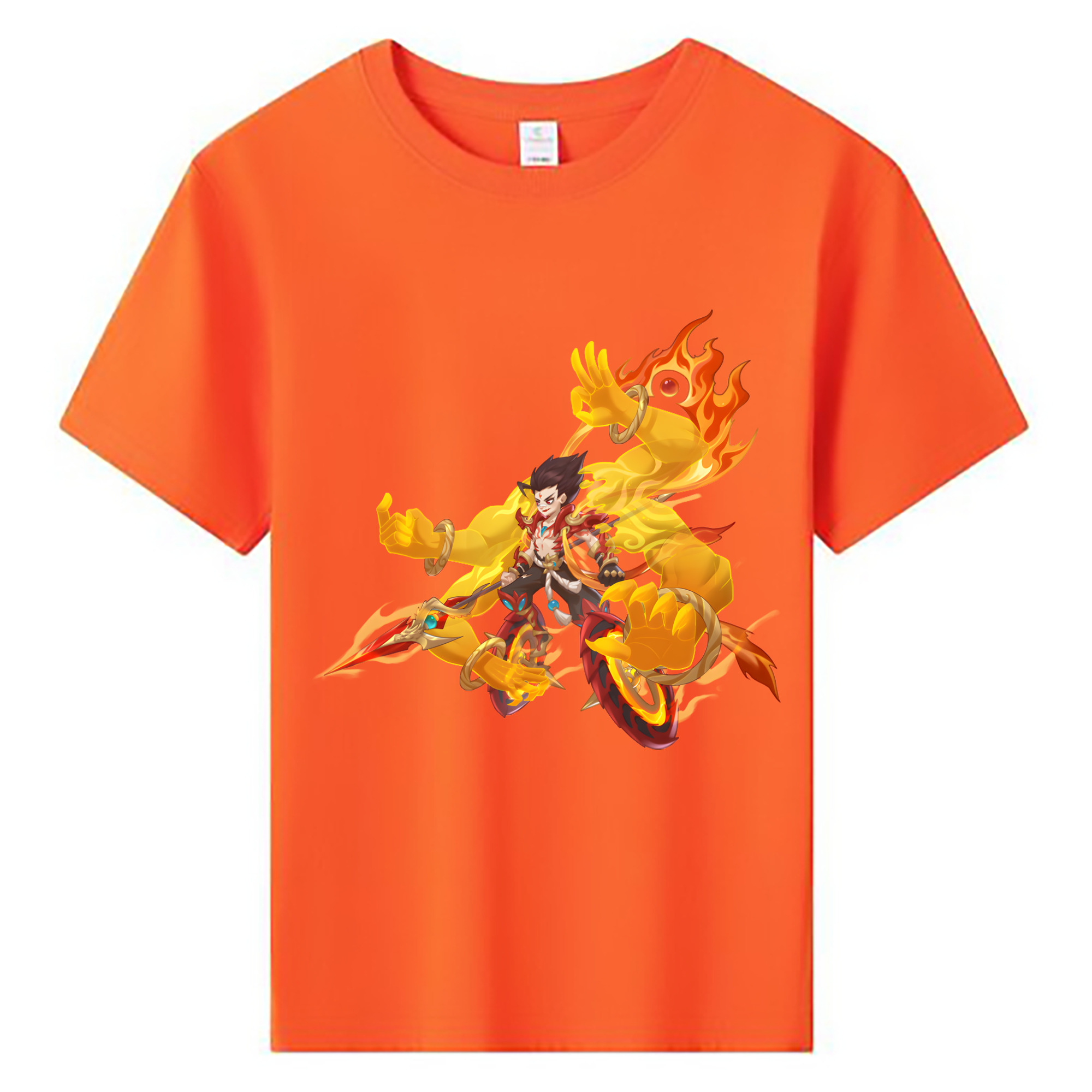 （画像用） Ne Zha 2 ナタ 魔童の大暴れ 綿100％キッズTシャツ（フロントプリント）