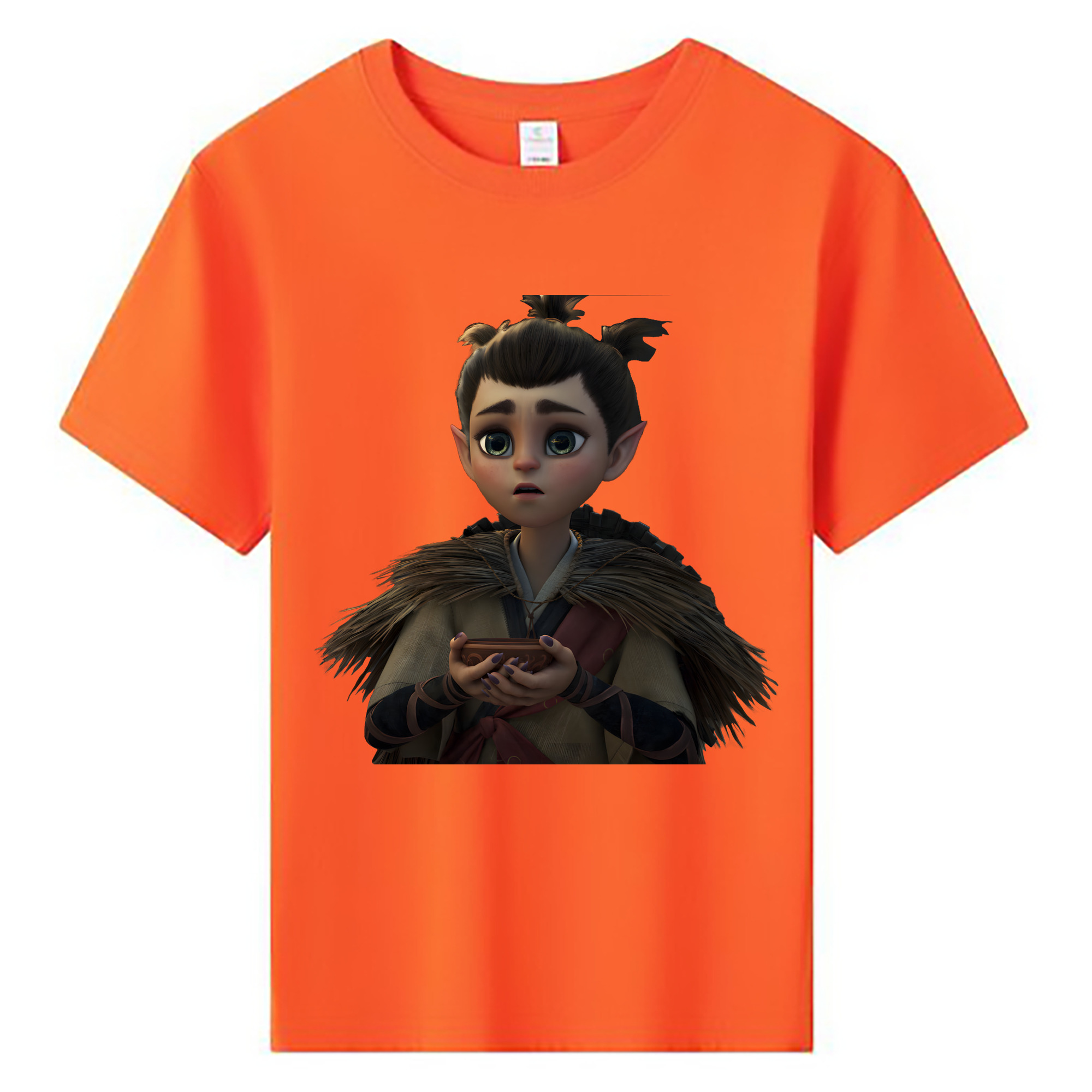 （画像用） Ne Zha 2 ナタ 魔童の大暴れ 綿100％キッズTシャツ（フロントプリント）