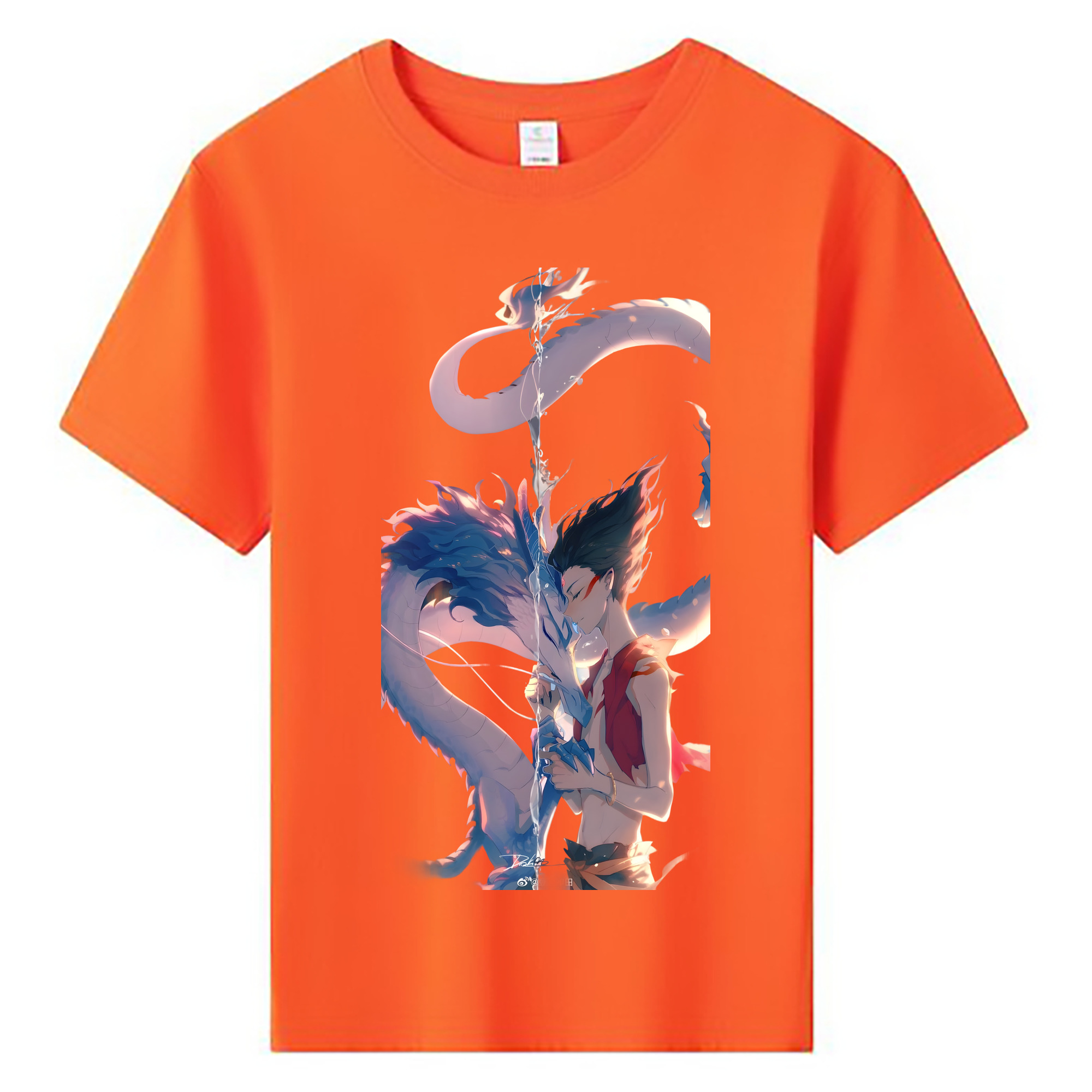 （画像用） Ne Zha 2 ナタ 魔童の大暴れ 綿100％キッズTシャツ（フロントプリント）
