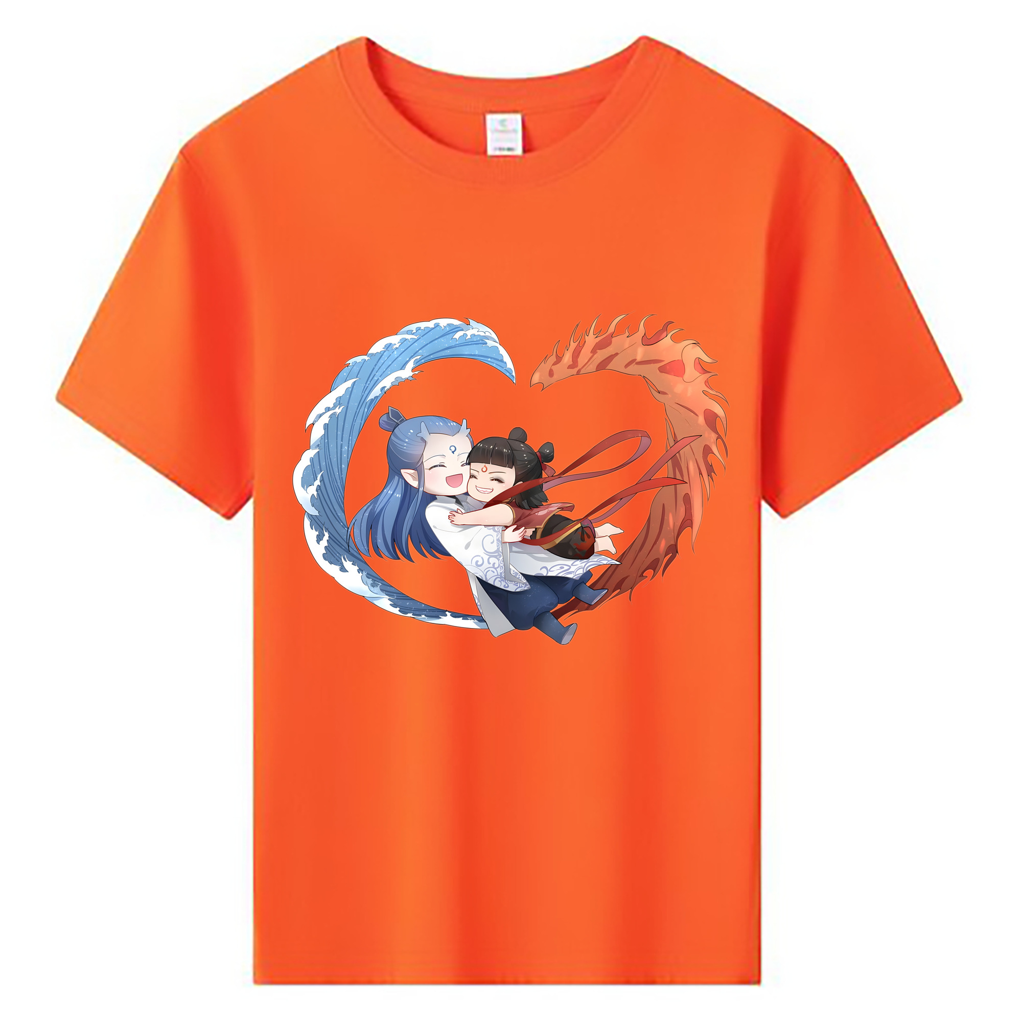 （画像用） Ne Zha 2 ナタ 魔童の大暴れ 綿100％キッズTシャツ（フロントプリント）