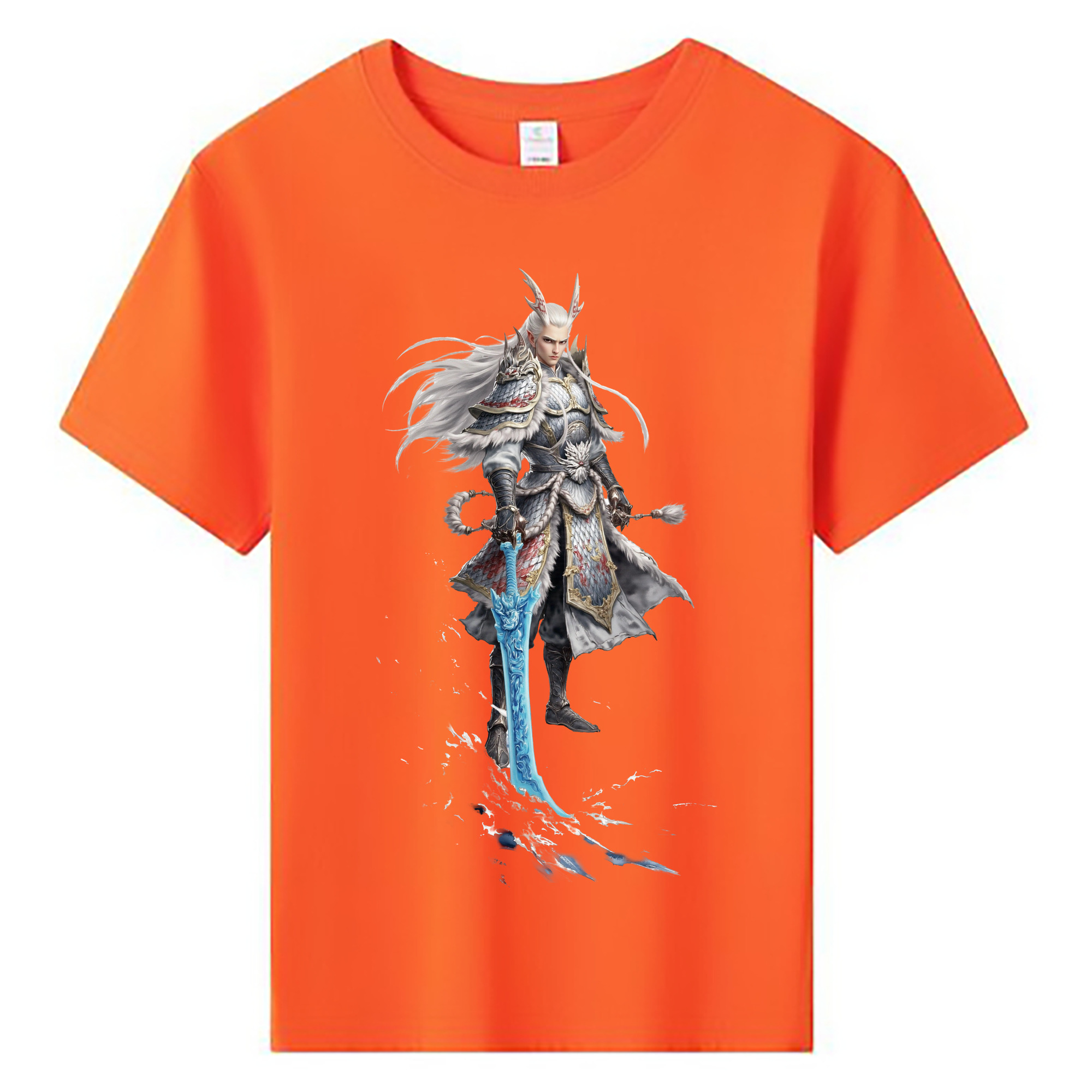 （画像用） Ne Zha 2 ナタ 魔童の大暴れ 綿100％キッズTシャツ（フロントプリント）