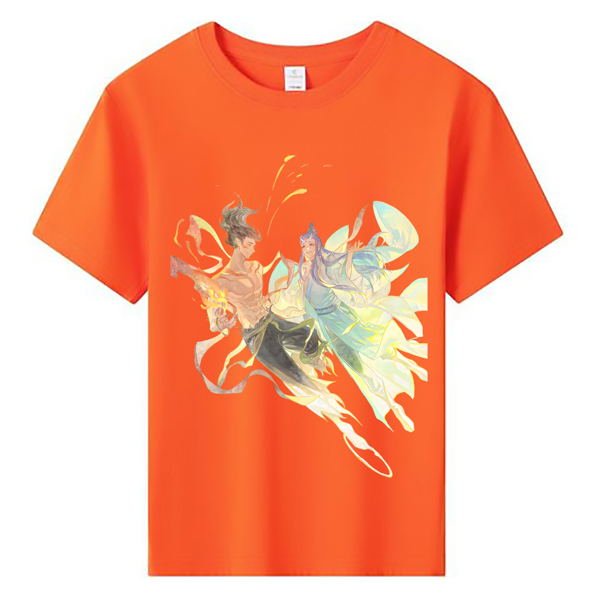 （画像用） Ne Zha 2 ナタ 魔童の大暴れ 綿100％キッズTシャツ（フロントプリント）
