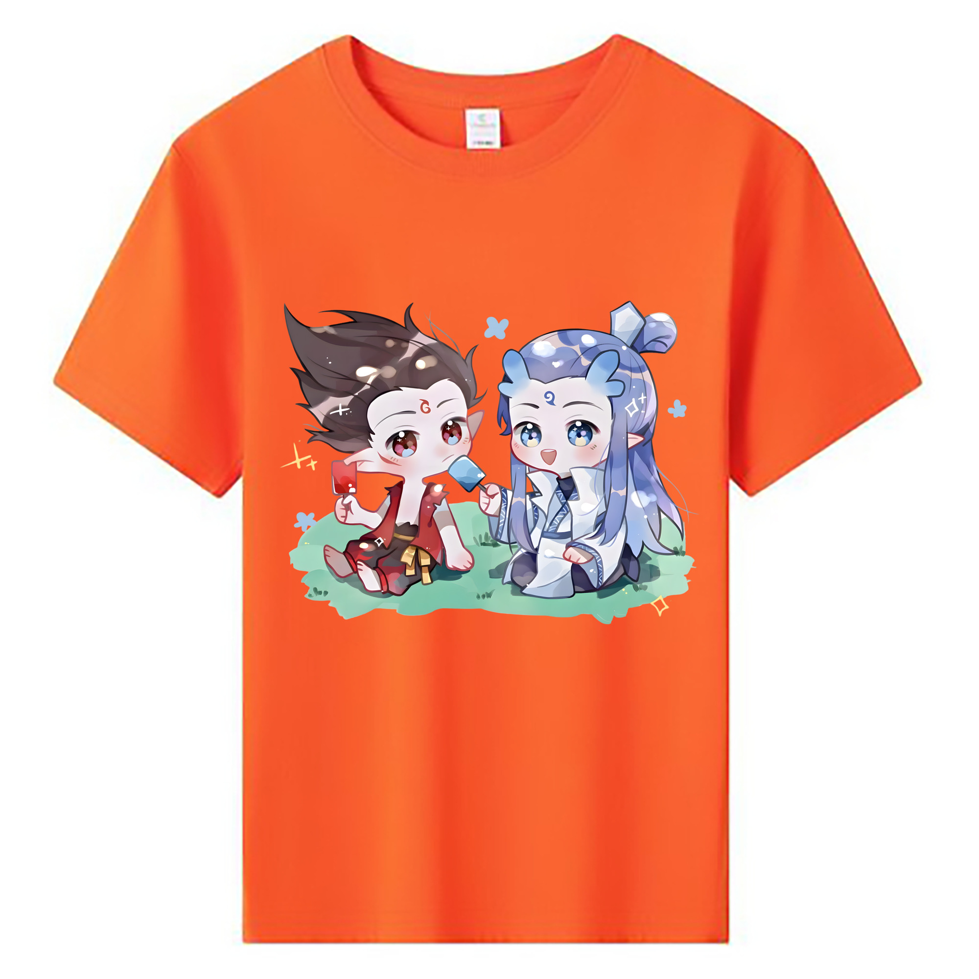 （画像用） Ne Zha 2 ナタ 魔童の大暴れ 綿100％キッズTシャツ（フロントプリント）