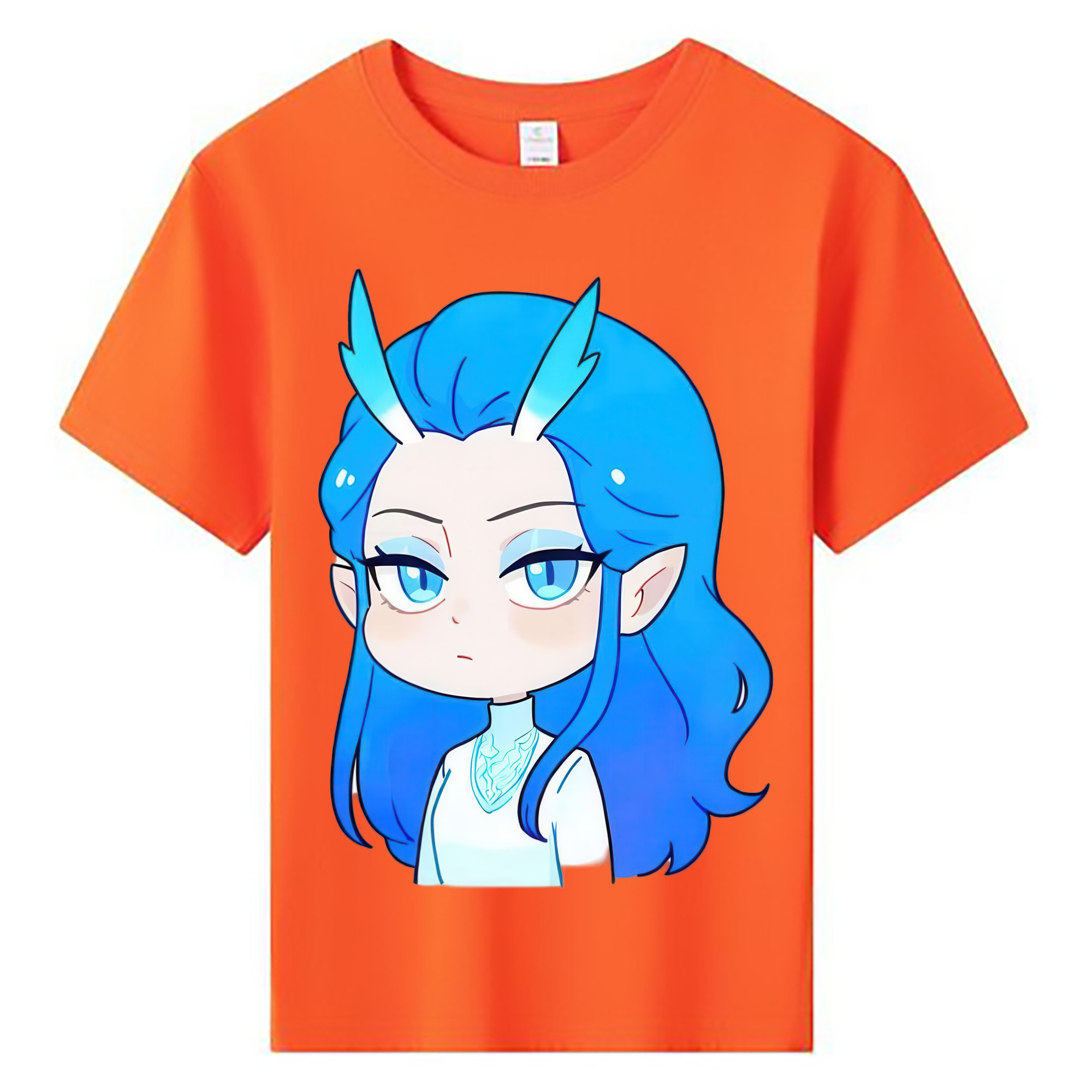 （画像用） Ne Zha 2 ナタ 魔童の大暴れ 綿100％キッズTシャツ（フロントプリント）