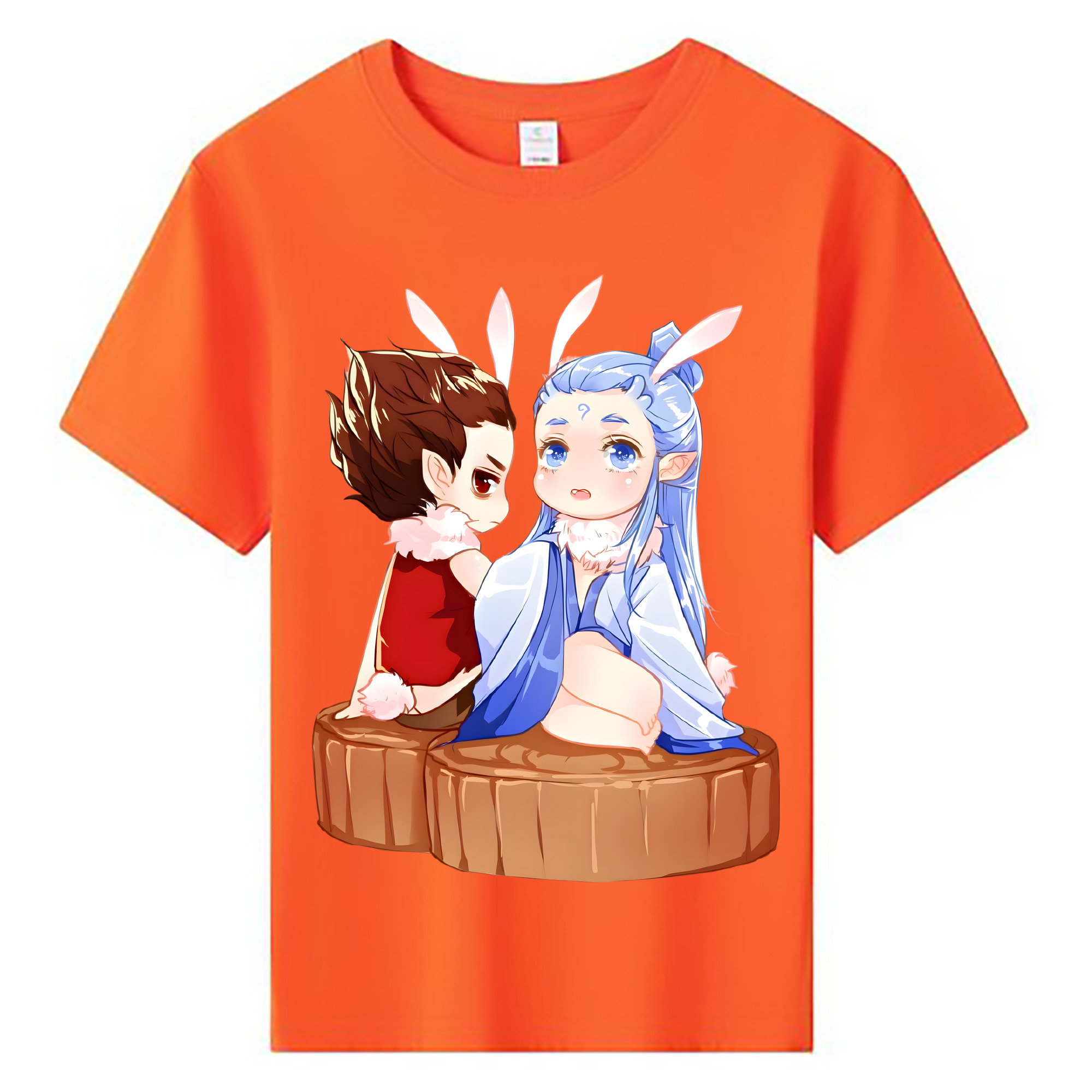 （画像用） Ne Zha 2 ナタ 魔童の大暴れ 綿100％キッズTシャツ（フロントプリント）