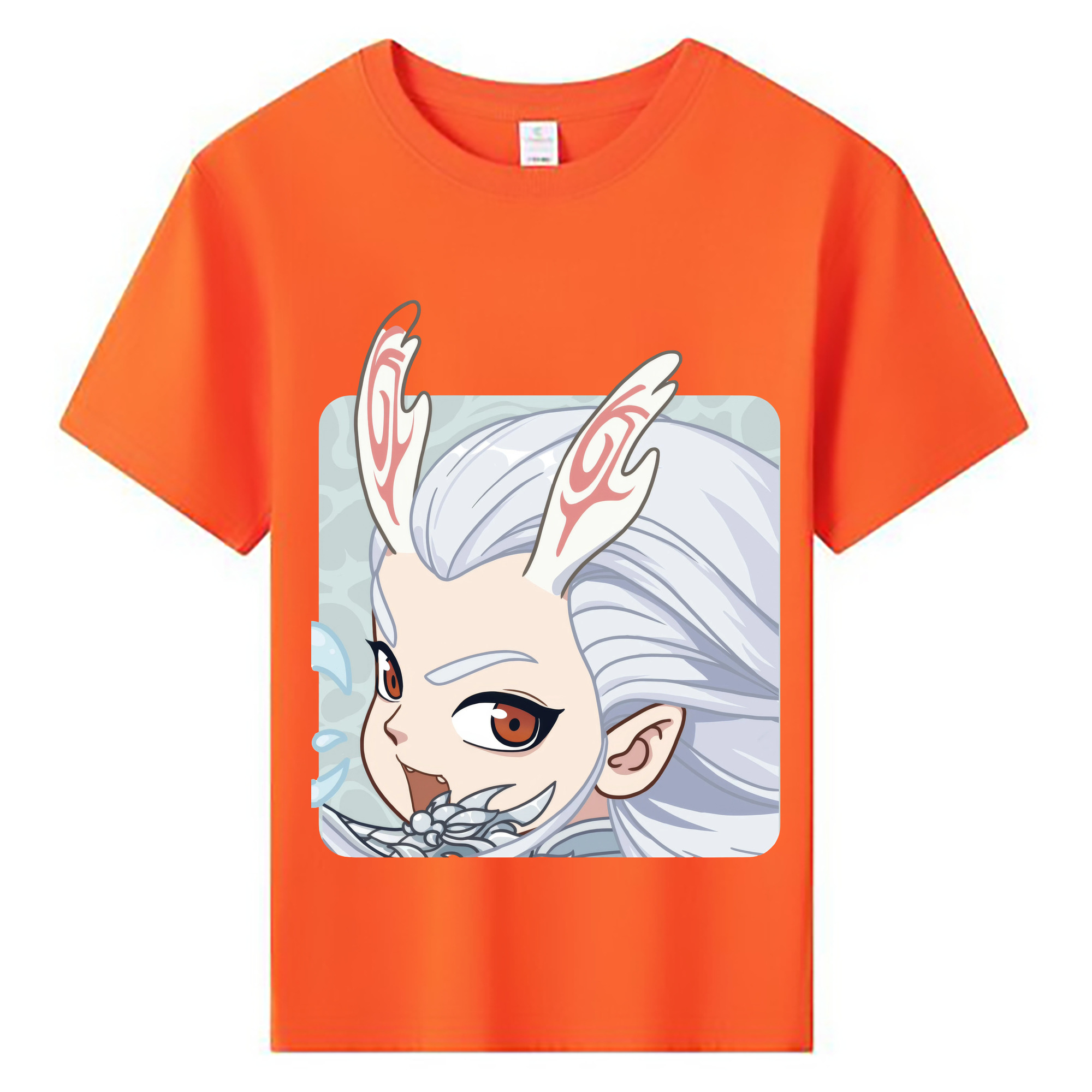 （画像用） Ne Zha 2 ナタ 魔童の大暴れ 綿100％キッズTシャツ（フロントプリント）