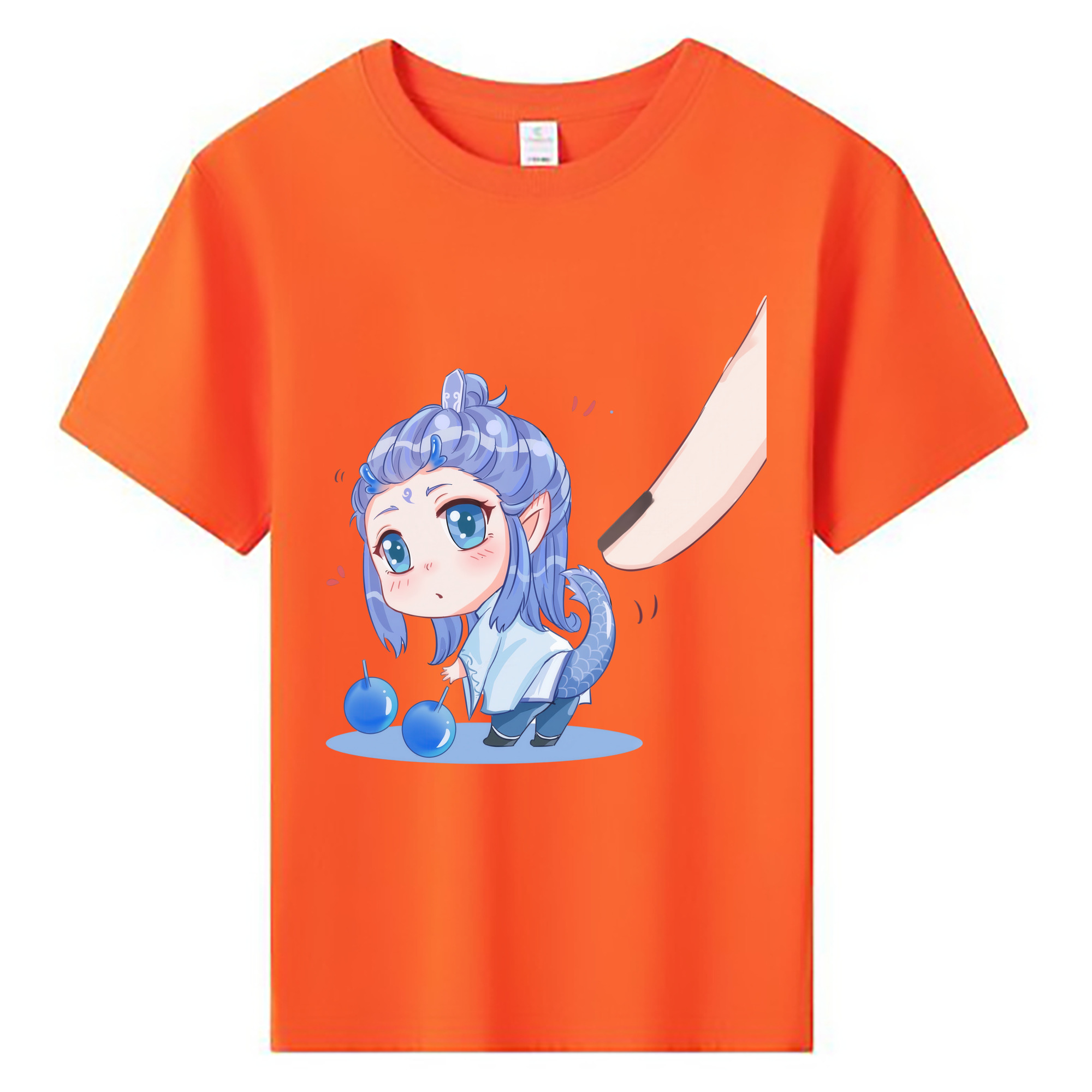 （画像用） Ne Zha 2 ナタ 魔童の大暴れ 綿100％キッズTシャツ（フロントプリント）