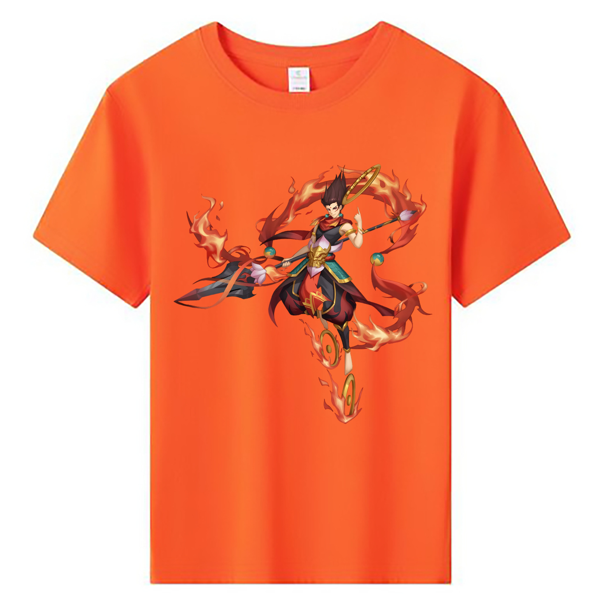 （画像用） Ne Zha 2 ナタ 魔童の大暴れ 綿100％キッズTシャツ（フロントプリント）