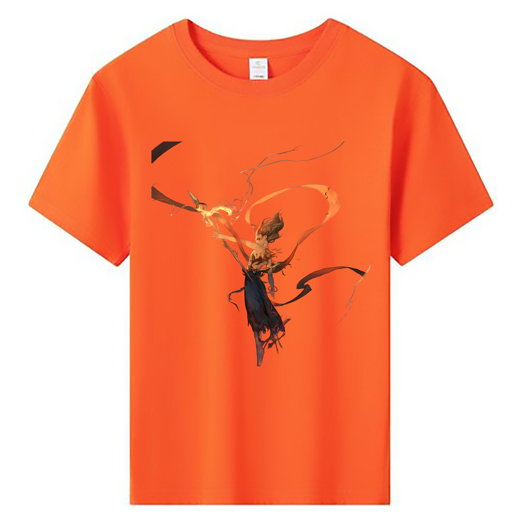 （画像用） Ne Zha 2 ナタ 魔童の大暴れ 綿100％キッズTシャツ（フロントプリント）