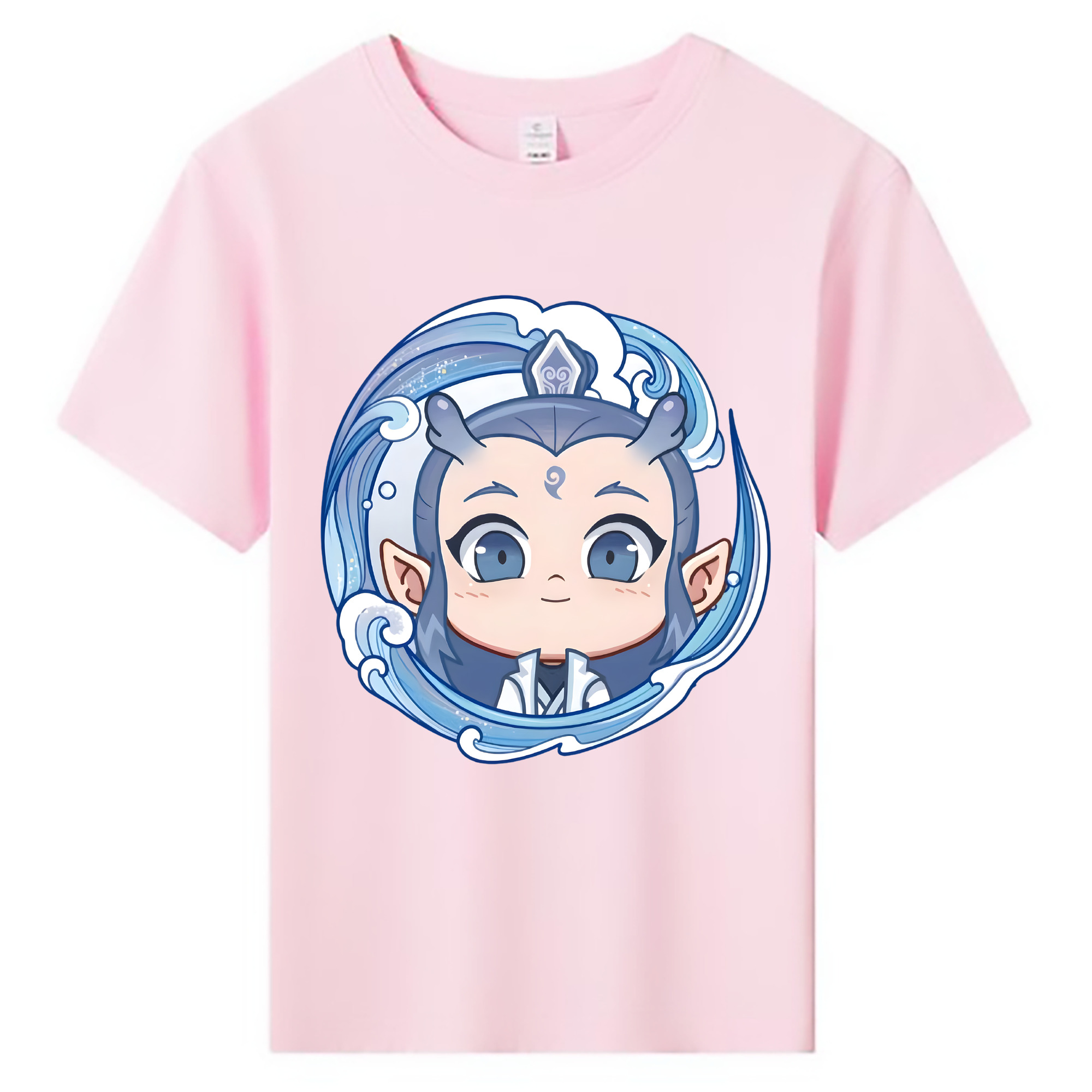 （画像用） Ne Zha 2 ナタ 魔童の大暴れ 綿100％キッズTシャツ（フロントプリント）