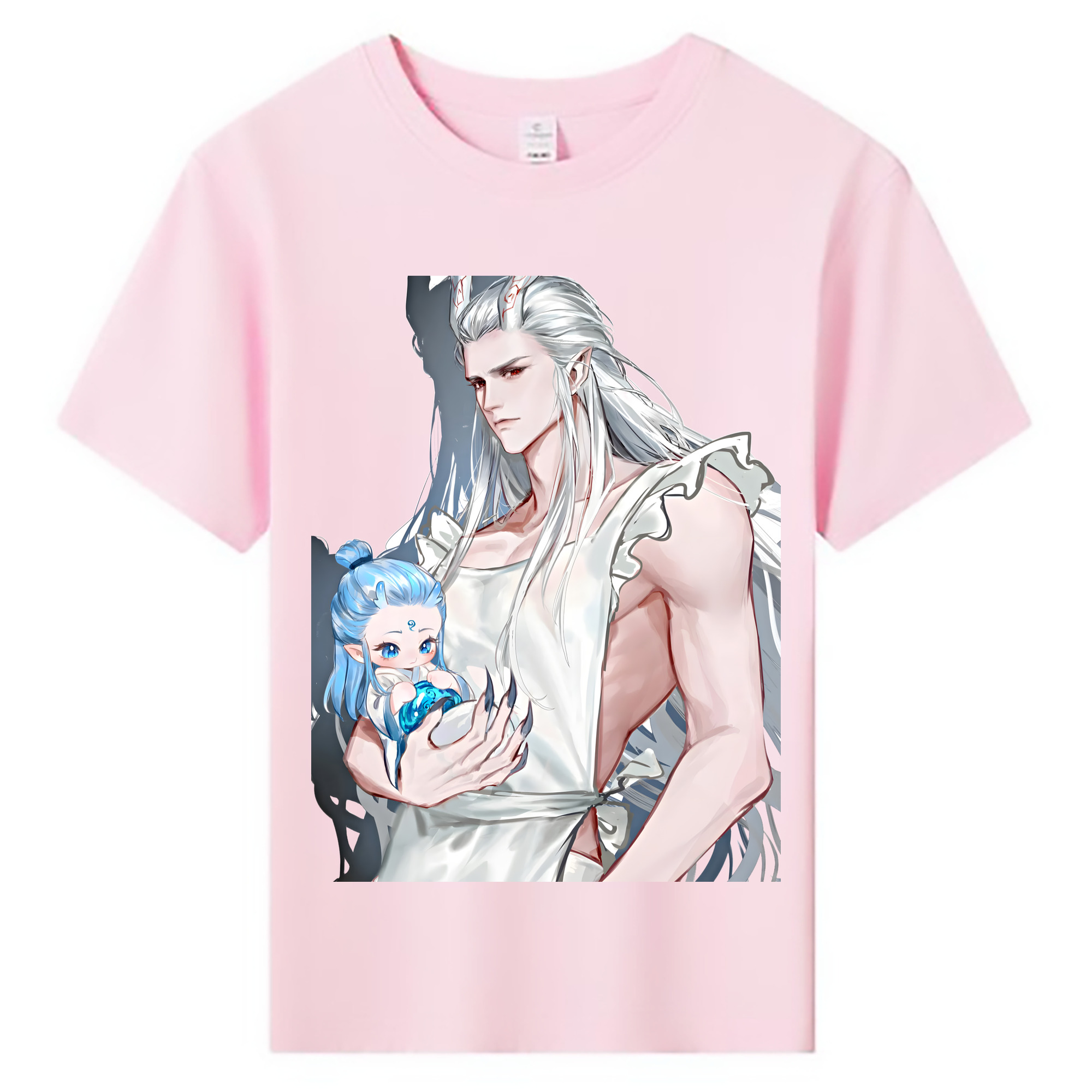 （画像用） Ne Zha 2 ナタ 魔童の大暴れ 綿100％キッズTシャツ（フロントプリント）