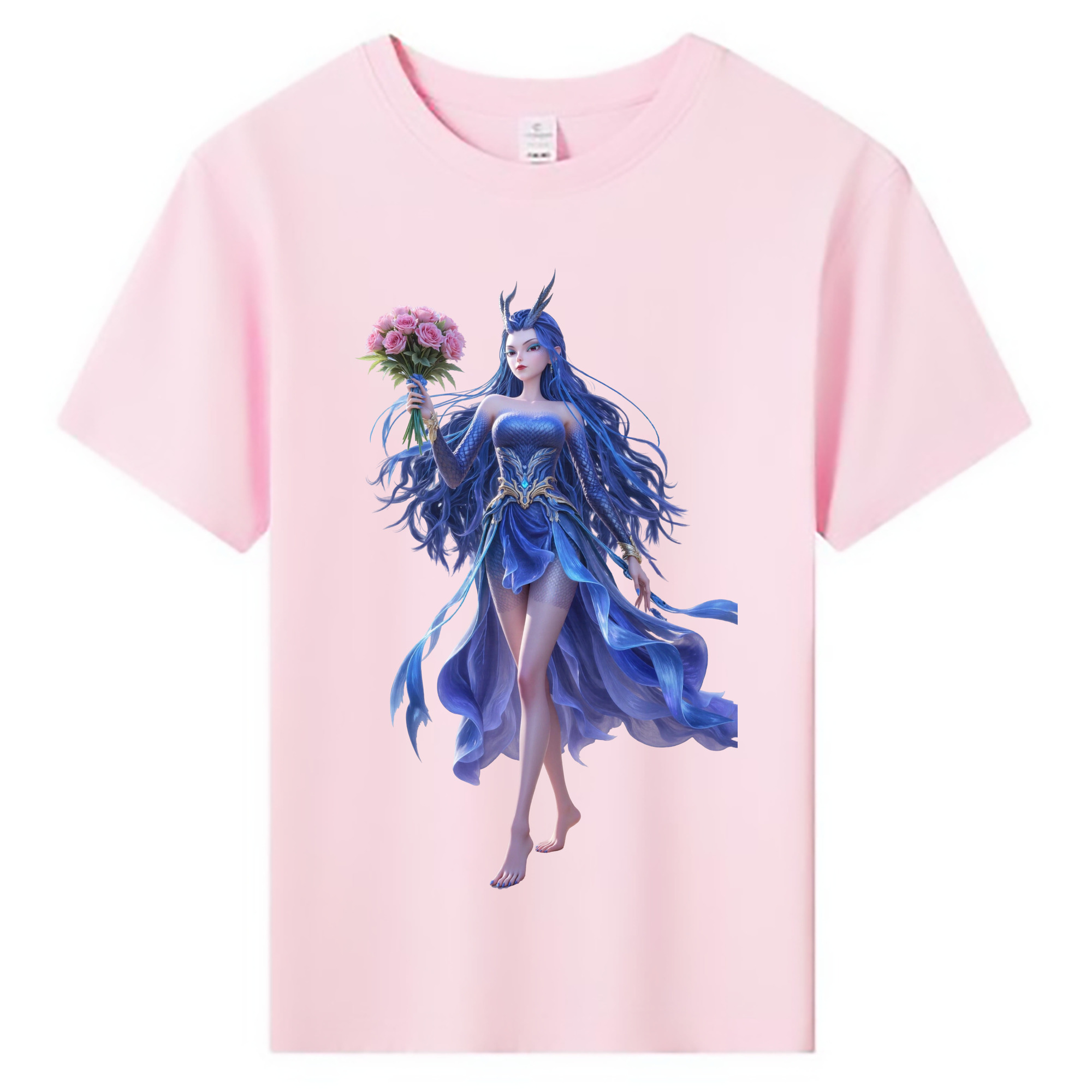 （画像用） Ne Zha 2 ナタ 魔童の大暴れ 綿100％キッズTシャツ（フロントプリント）
