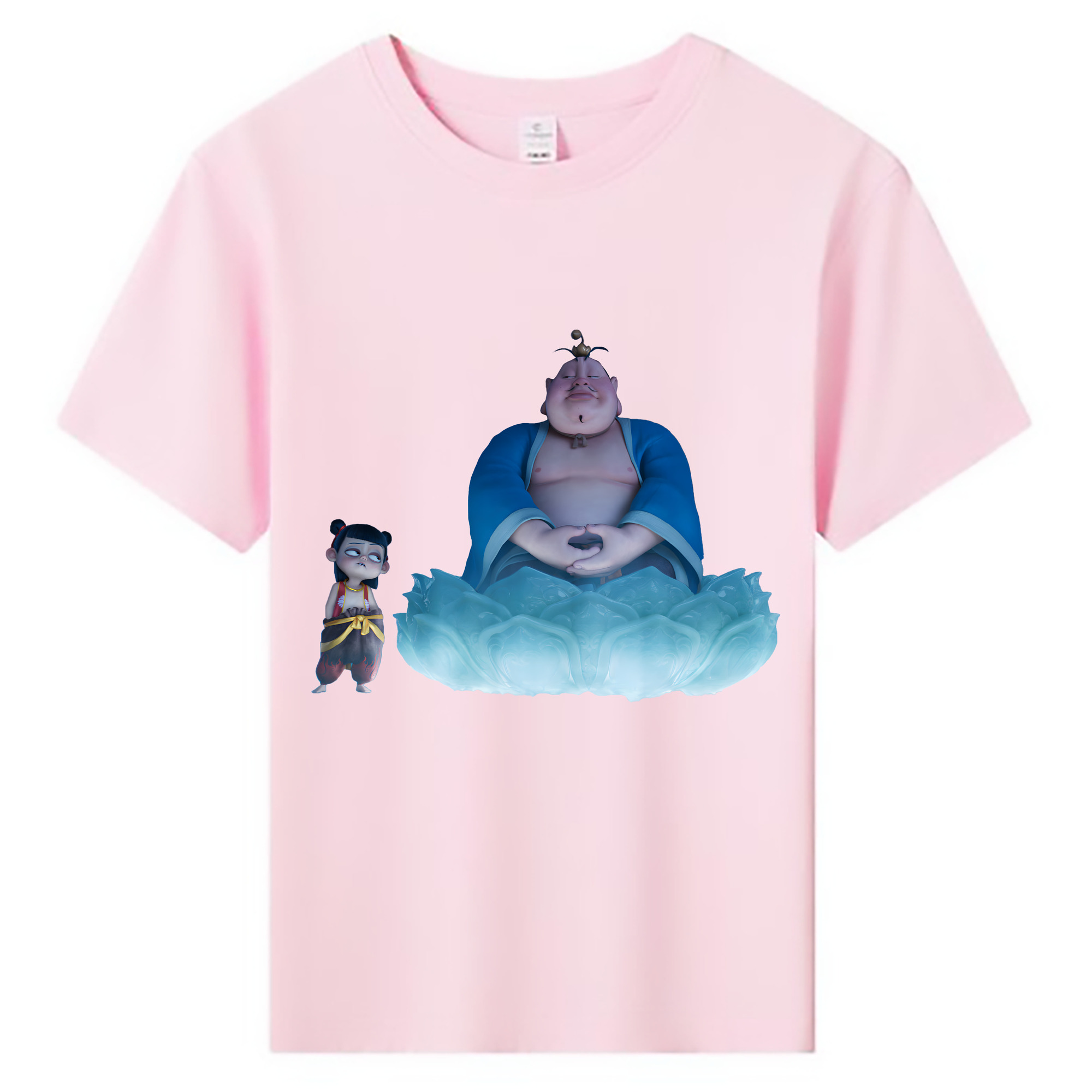 （画像用） Ne Zha 2 ナタ 魔童の大暴れ 綿100％キッズTシャツ（フロントプリント）