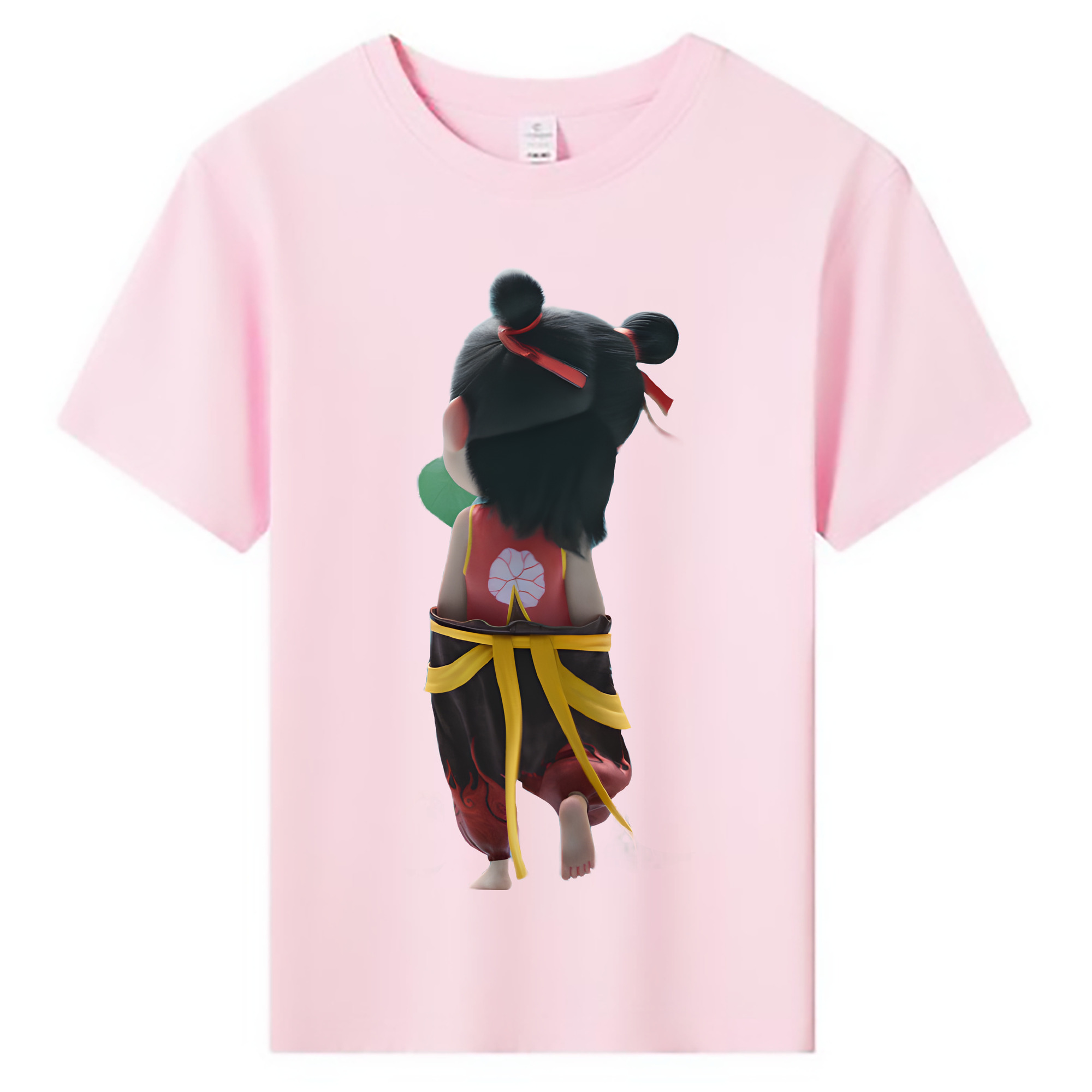 （画像用） Ne Zha 2 ナタ 魔童の大暴れ 綿100％キッズTシャツ（フロントプリント）