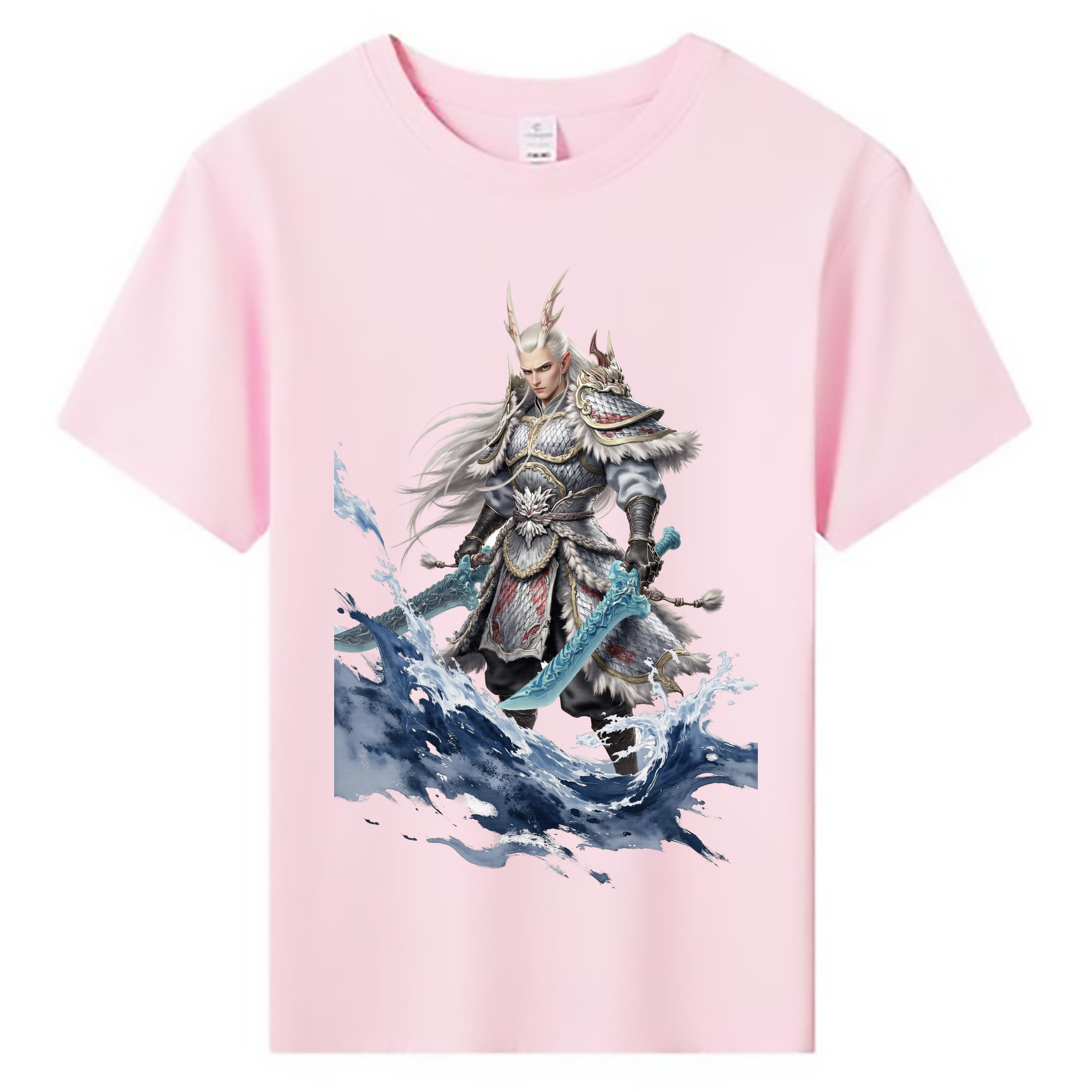 （画像用） Ne Zha 2 ナタ 魔童の大暴れ 綿100％キッズTシャツ（フロントプリント）
