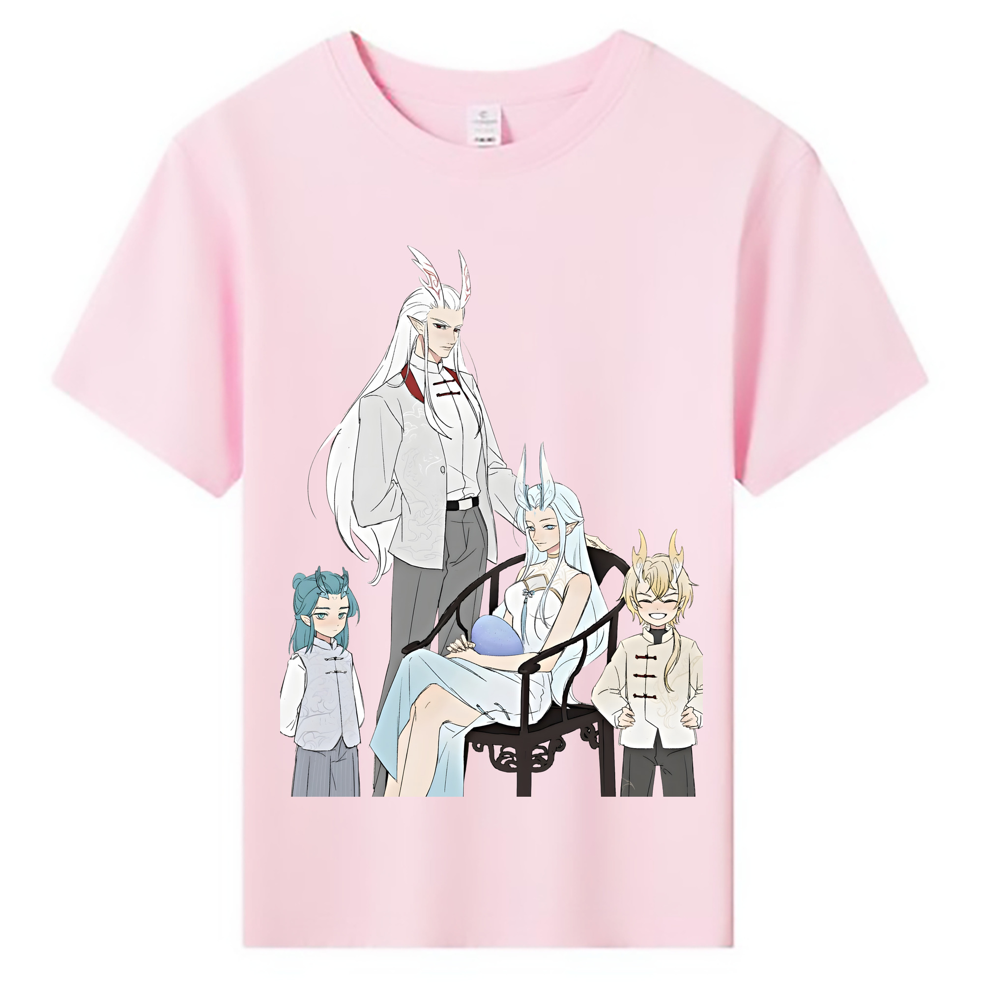 （画像用） Ne Zha 2 ナタ 魔童の大暴れ 綿100％キッズTシャツ（フロントプリント）