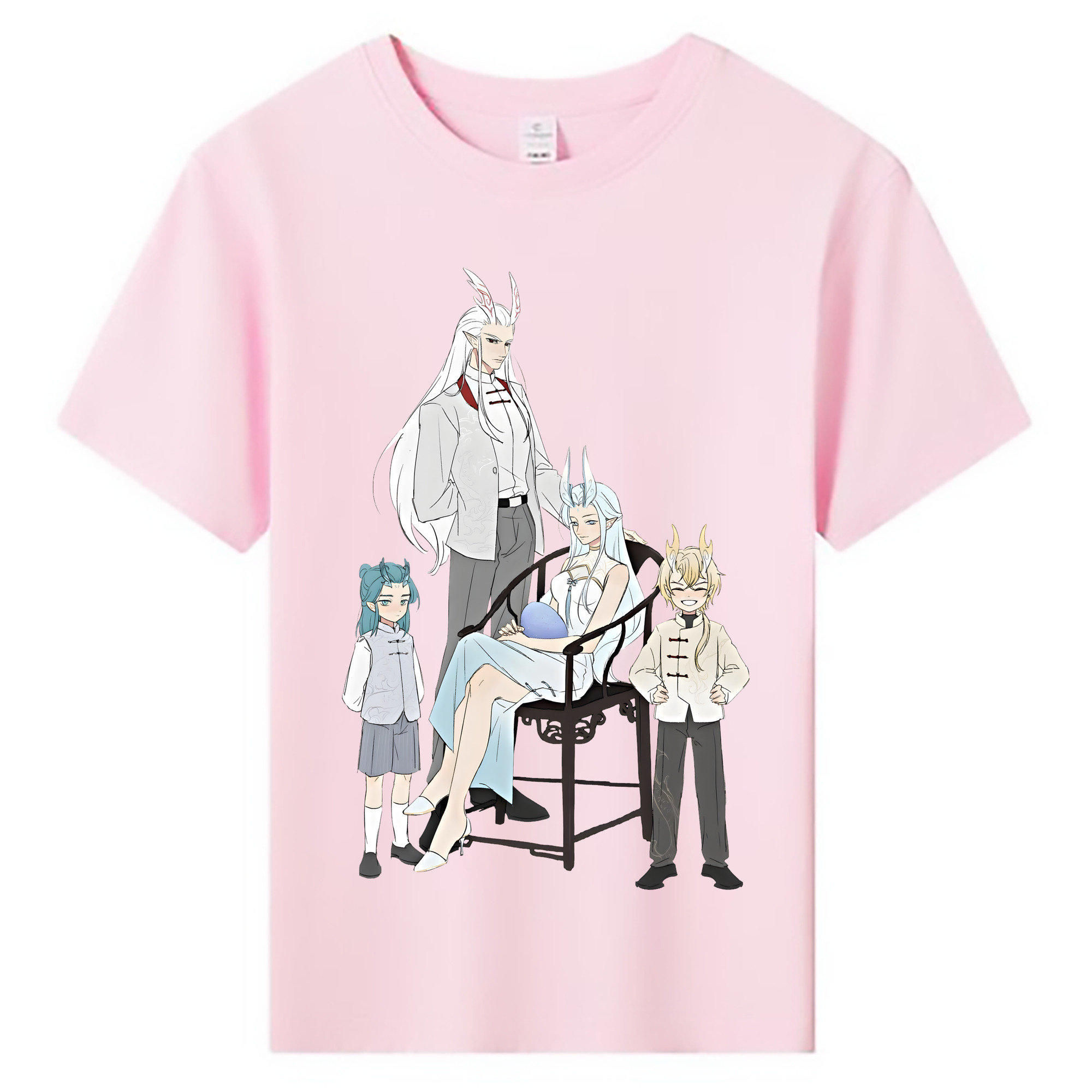 （画像用） Ne Zha 2 ナタ 魔童の大暴れ 綿100％キッズTシャツ（フロントプリント）