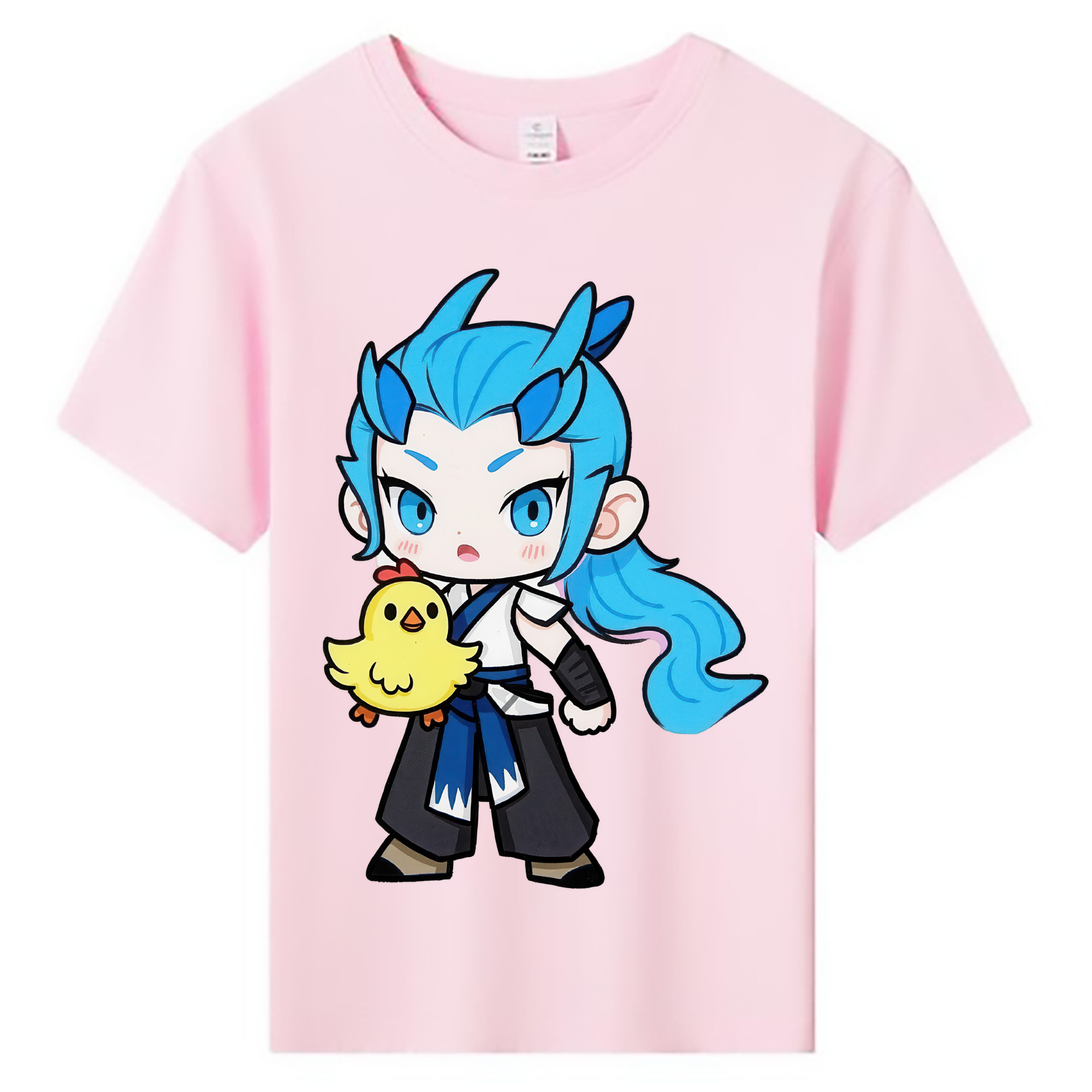 （画像用） Ne Zha 2 ナタ 魔童の大暴れ 綿100％キッズTシャツ（フロントプリント）