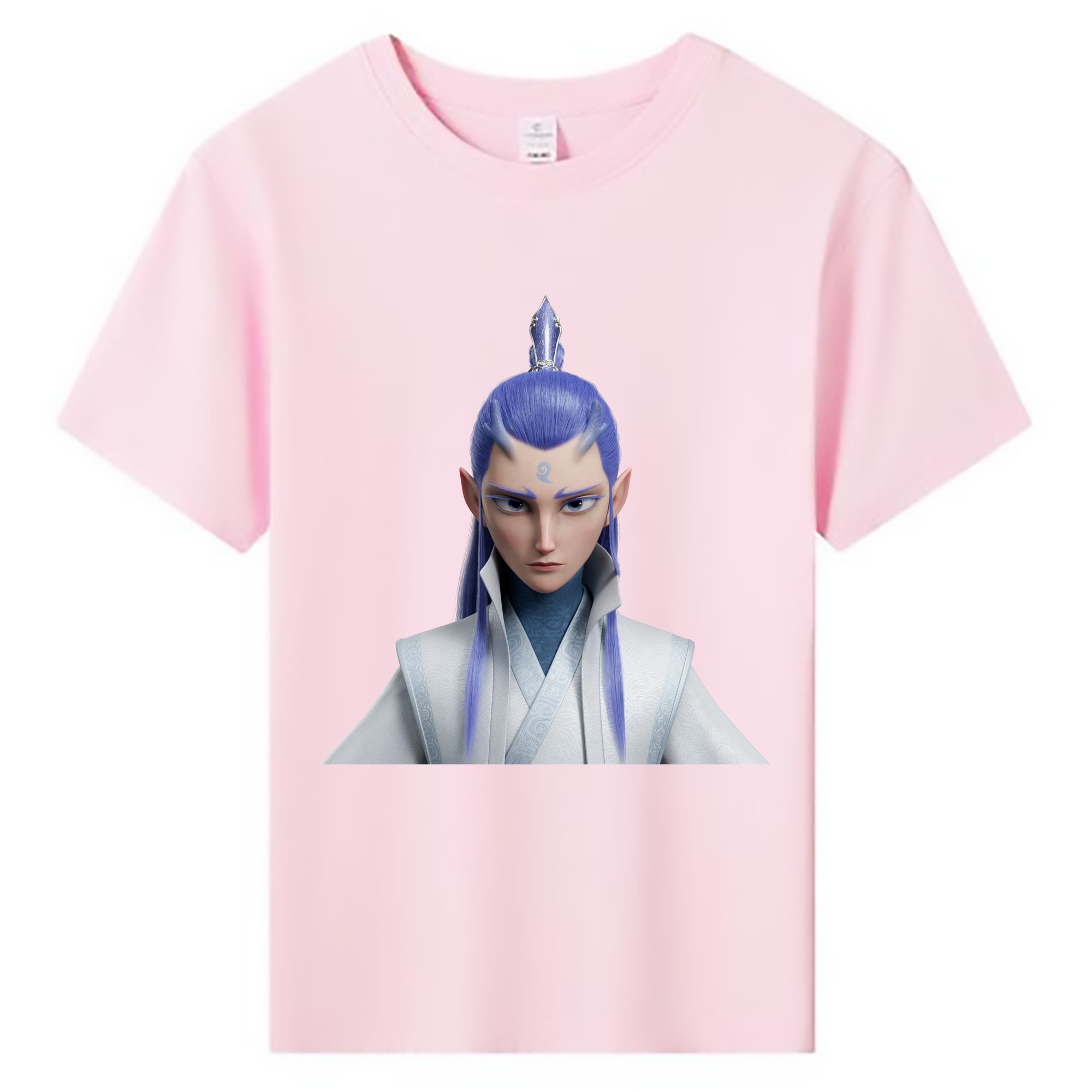 （画像用） Ne Zha 2 ナタ 魔童の大暴れ 綿100％キッズTシャツ（フロントプリント）